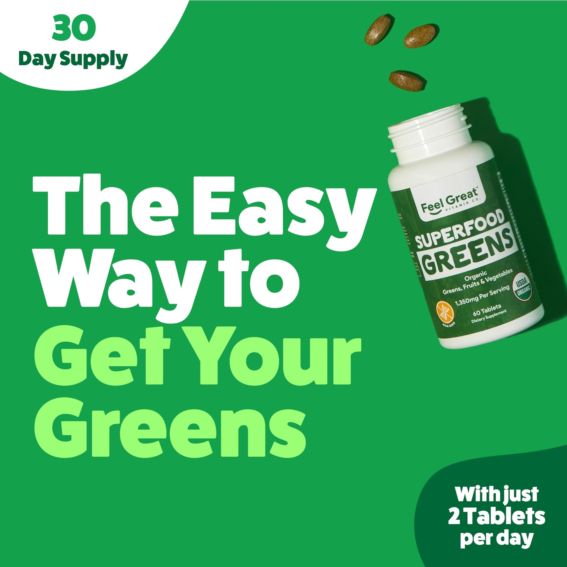 Superfood Greens by Feel Great Vitamin Co. | Organic Greens, Fruits and Veggies The Feel Great Vitamin Company uk supplements