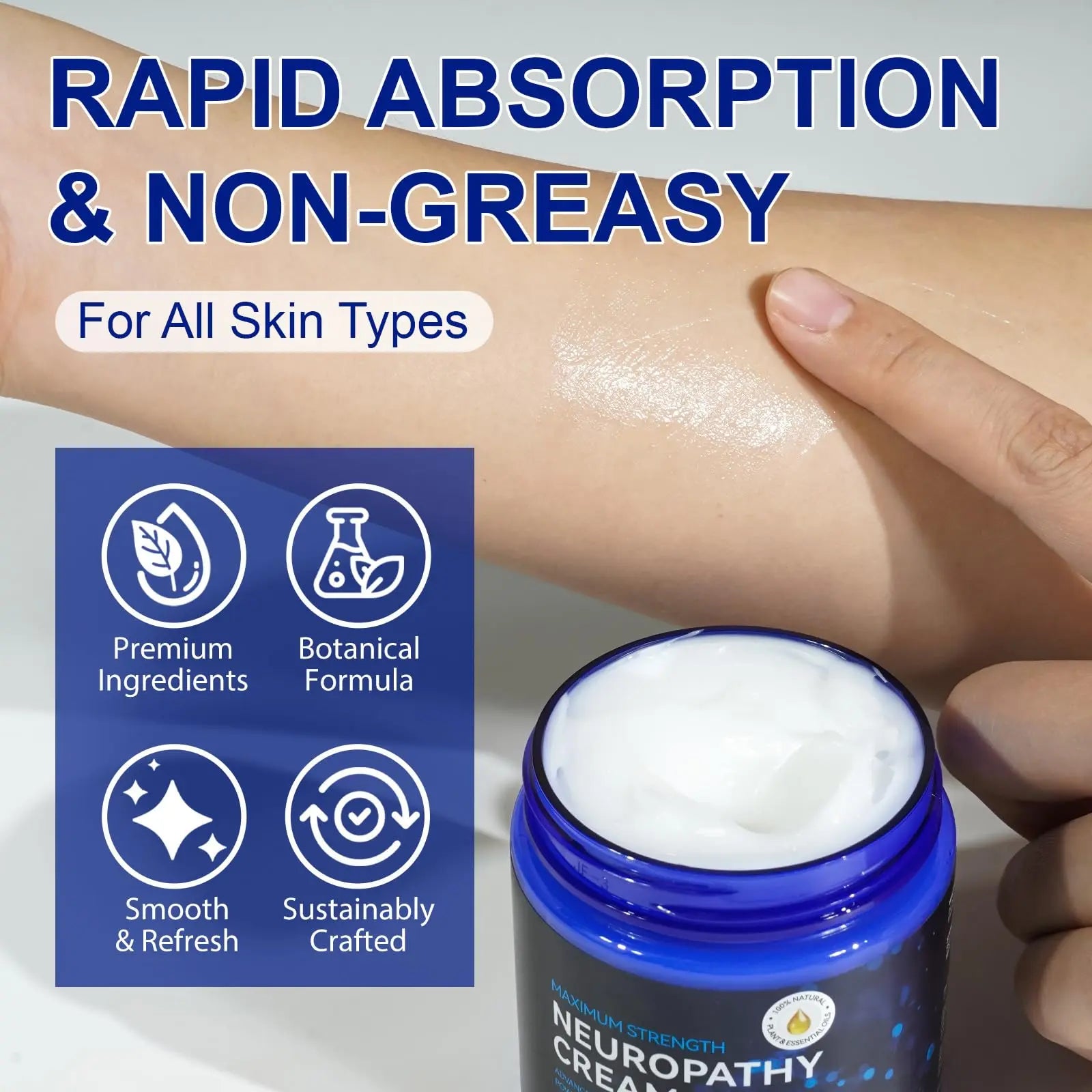 Neuropathy Cream Extra Strength 120g, Neuropathy Nerve Pain Relief Cream Contains Arnica, Vitamin B6 & Lavender, Deep Soothing & Moisturizing Aus Healthcare uk supplements