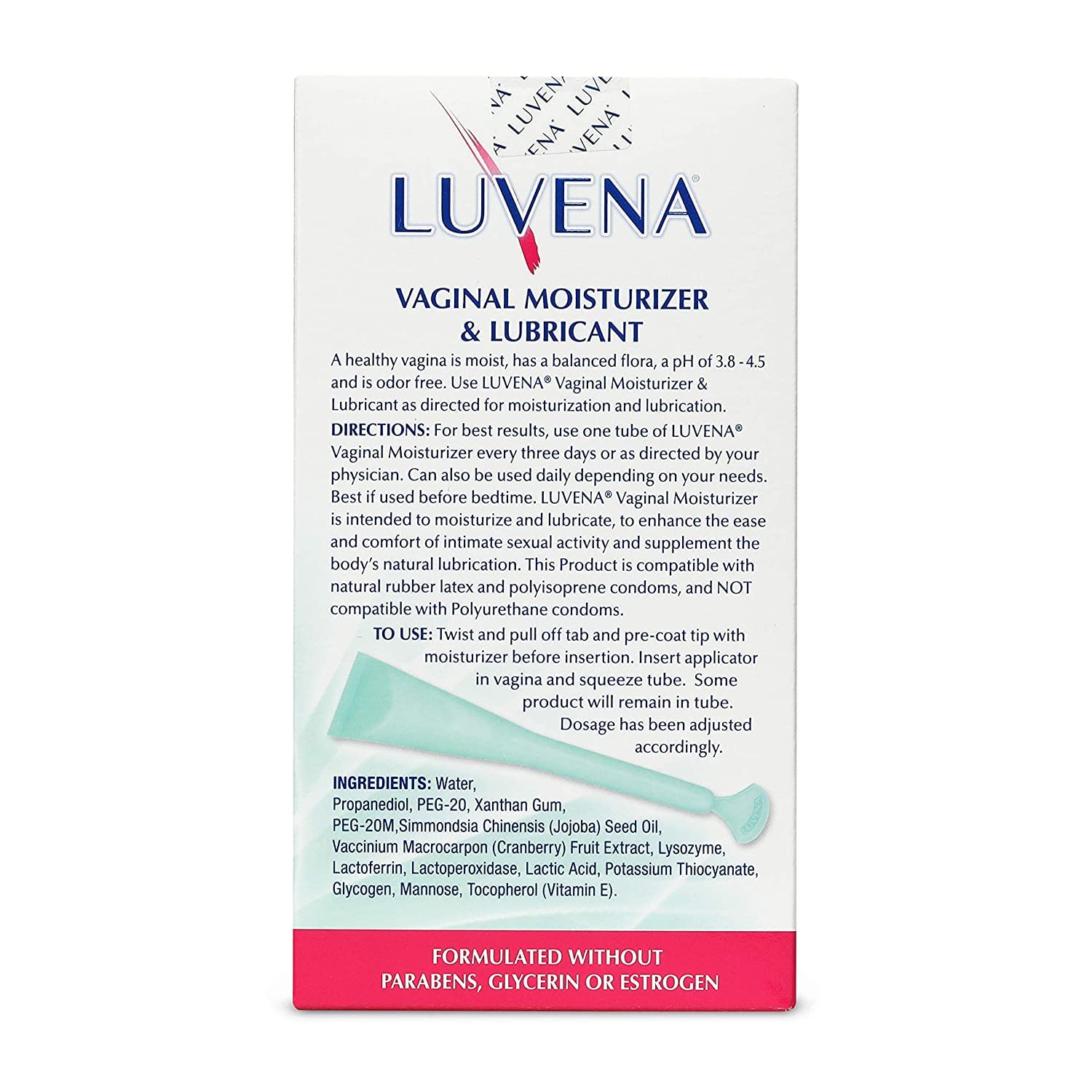 Luvena Moisturizer - Vaginal Moisturizer & Menopause Support for Women - Feminine Intimate LUVENA uk supplements