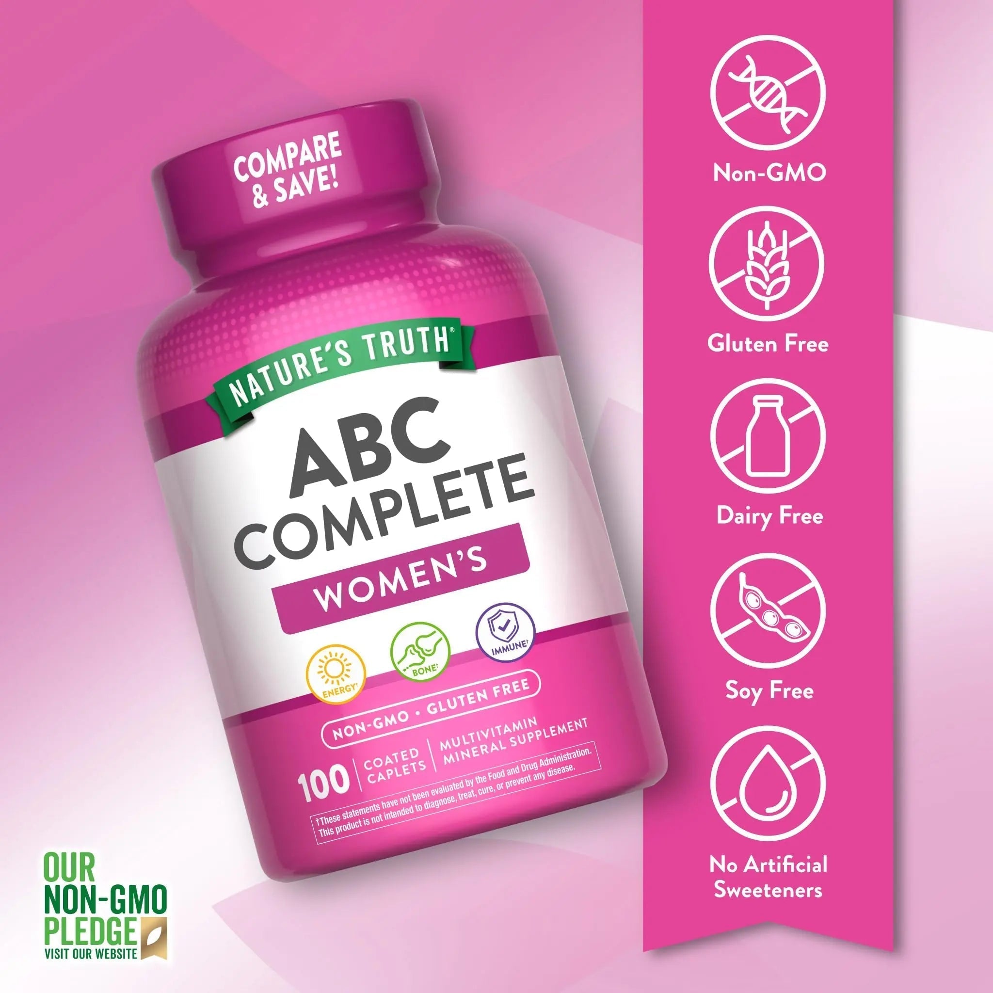 Nature's Truth Multivitamin for Women with Iron | 100 Pills | Non-GMO & Gluten Free Supplement | ABC Complete Nature's Truth uk supplements