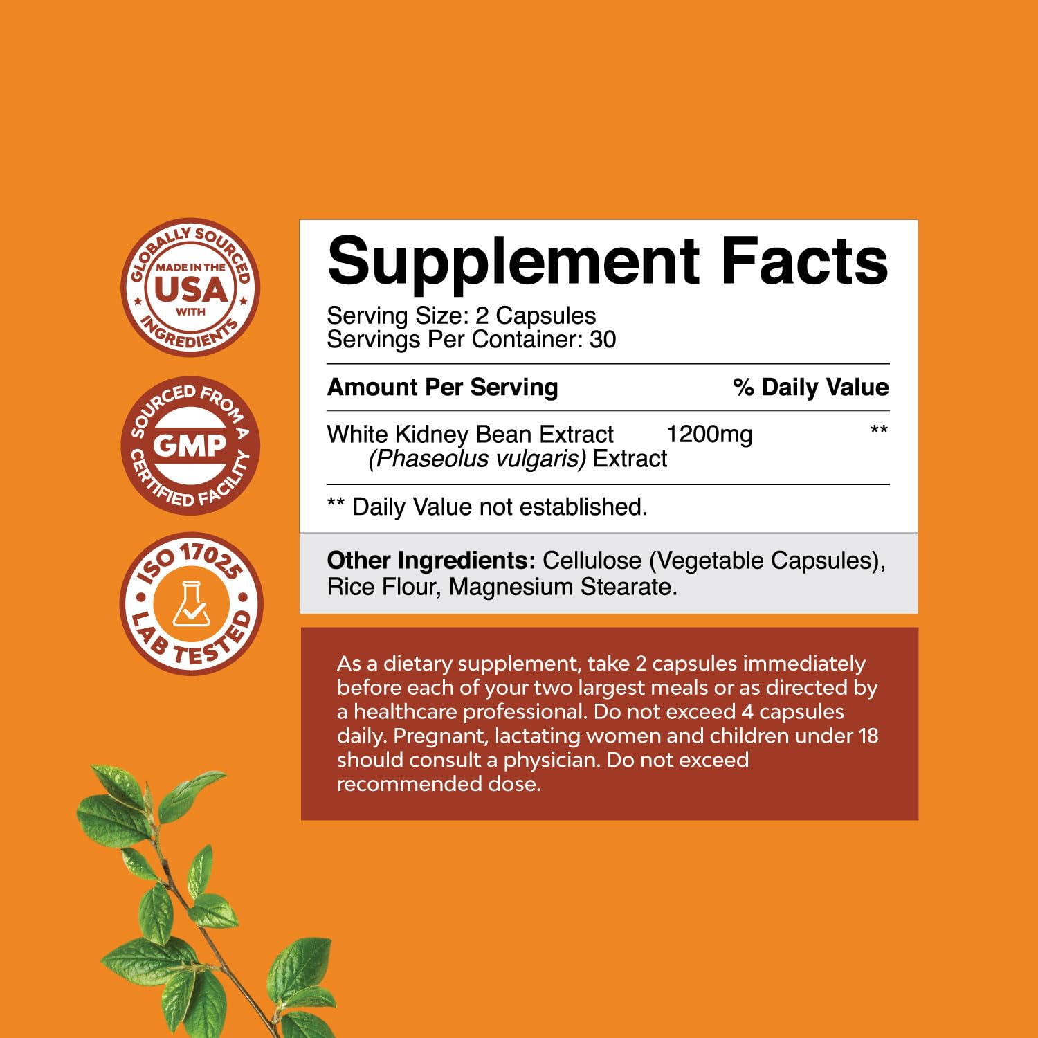 Natural White Kidney Bean Extract - White Kidney Bean Energy Booster AMPK Activator Natures Craft uk supplements