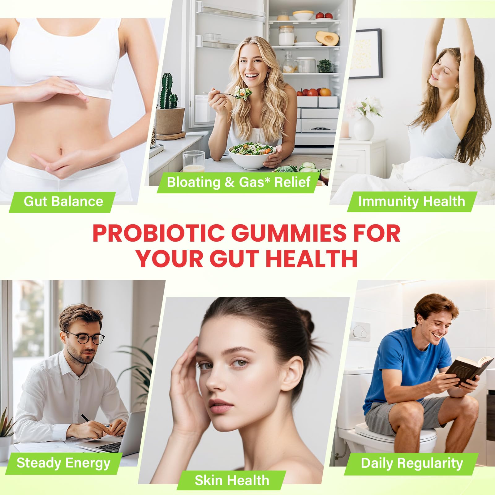 Probiotics for Women and Men, with 15 Prebiotics, 16 Digestive Enzymes & Postbiotics - Probiotics for Digestive Health & Bloating, Probiotic Gummies for Gut Health & Immunity, Sugar-Free, 60 Gummies Fletorra uk supplements