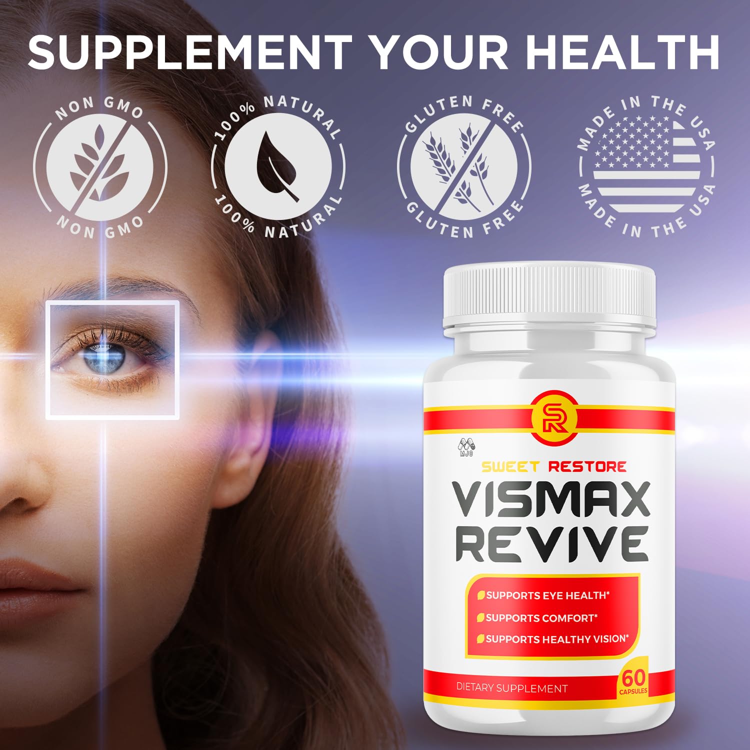 (2 Pack)Vismax Revive Capsules, Official VismaxRevive Vision Support Supplement with All Natural Ingredients, Advanced Eye Health Formula & Vision Vitamin Supporting Wellness Naturally (120 Capsules) MJO uk supplements