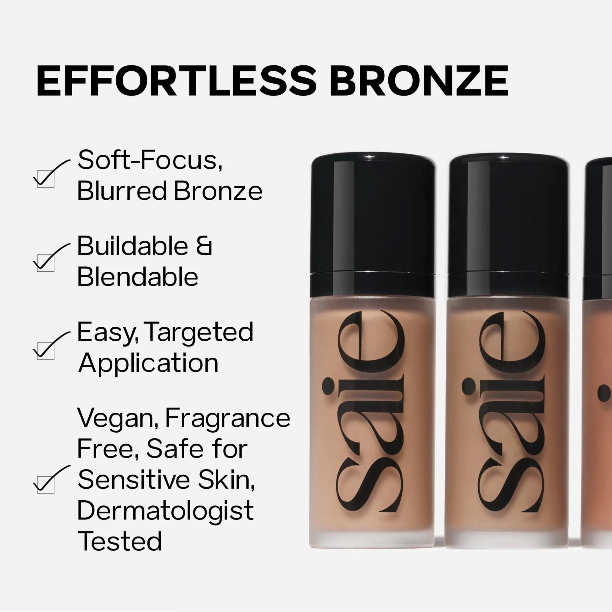 Saie Dew Bronze - Hydrating Liquid Bronzer Stick For a Sun Kissed Glow - Liquid Contour Stick Infused with Nourishing Skin Care Ingredients - Sculpted Face Makeup Essential - Sand (0.4 oz) Saie uk supplements