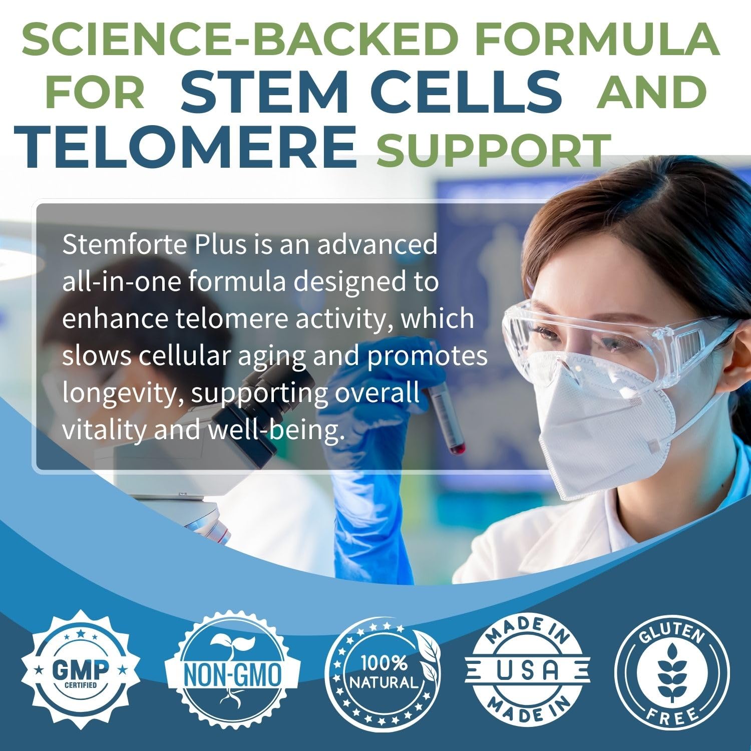 NuVi Global Stemforte Plus Stem Cell and Telomere Supplements – Cell Regeneration, Cell Growth & Telomere Support for Healthy Aging & Cellular Health – 90 Capsules for Men & Women NuVi Global uk supplements
