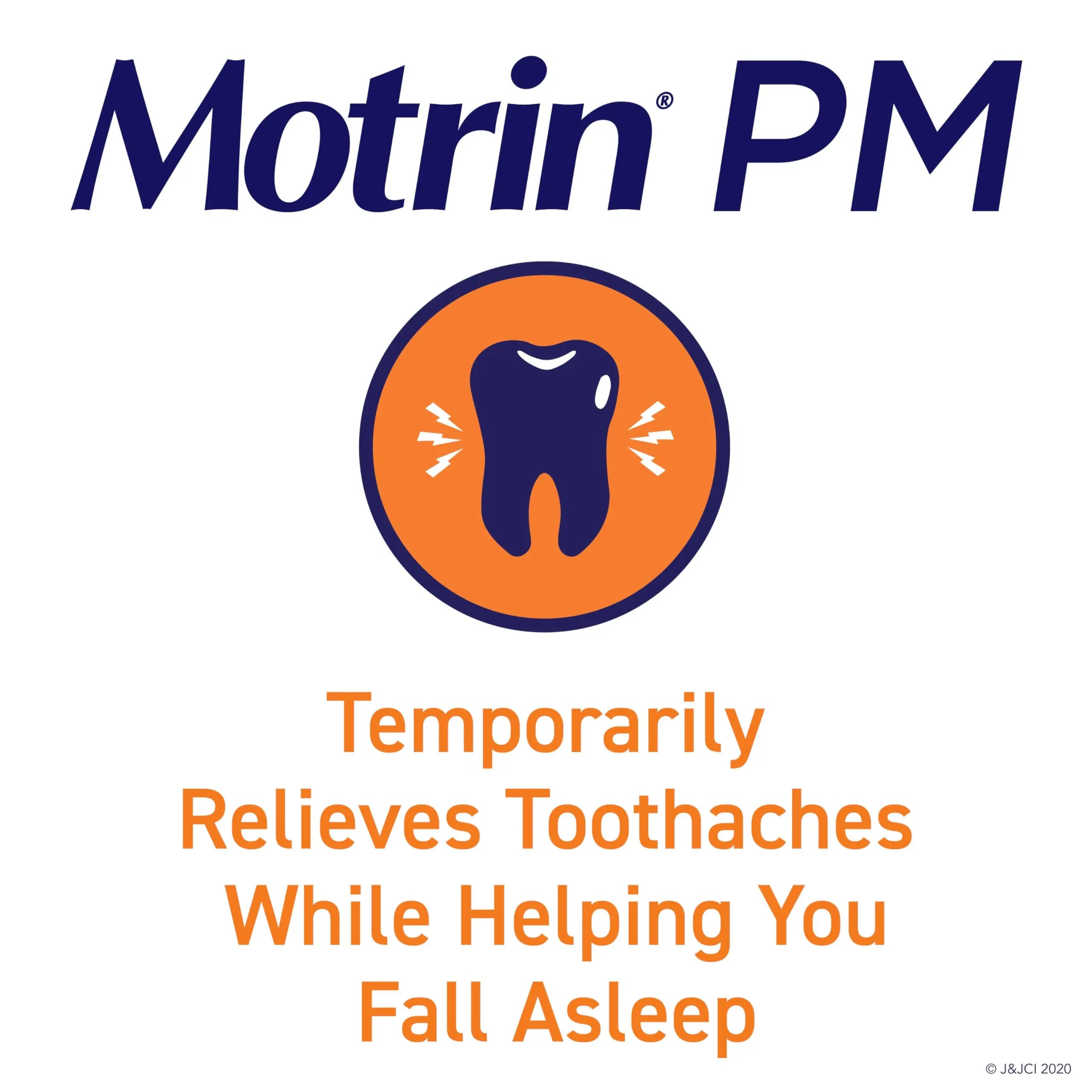 Motrin PM Caplets with 200 mg Ibuprofen & 38 mg Diphenhydramine Sleep Aid, Nighttime Pain Reliever for Minor Aches & Pains, Bulk, 80 ct Motrin uk supplements