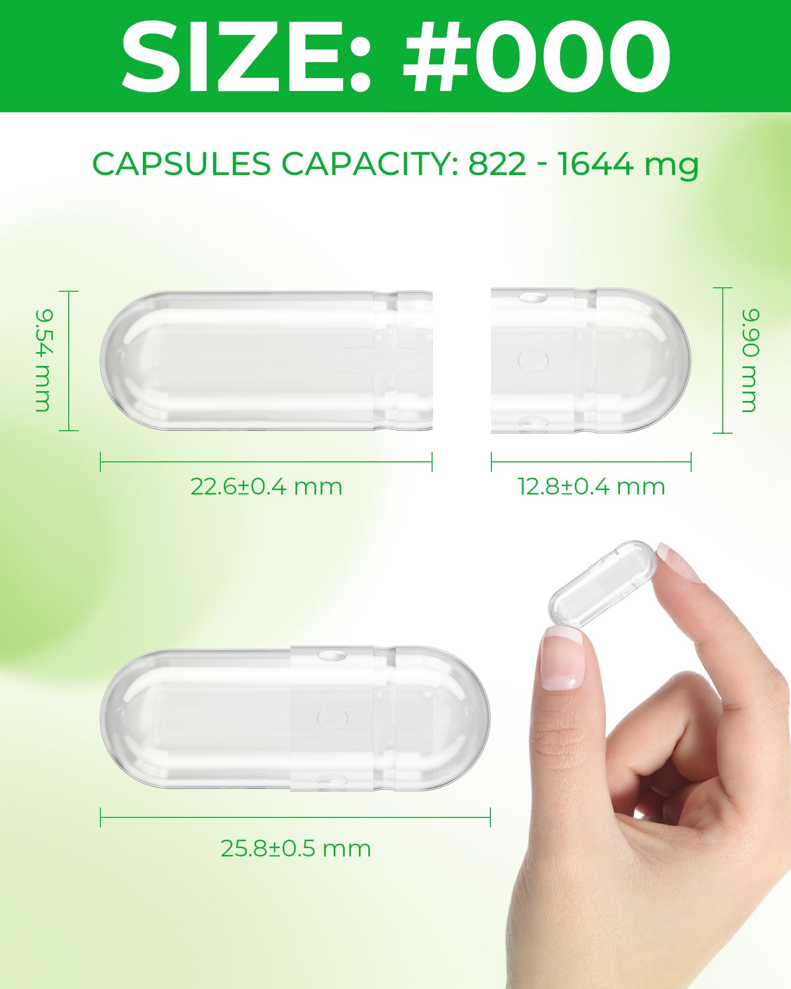 Angtai JN Capsules Size 000 Vegan Empty Plant Based Clear (100 Count) Gluten Free, Non-GMO, Halal Certified Pill Caps Filling Kit with 2 Spoons for Vegetarian DIY Your Own Supplements Angtai JN uk supplements