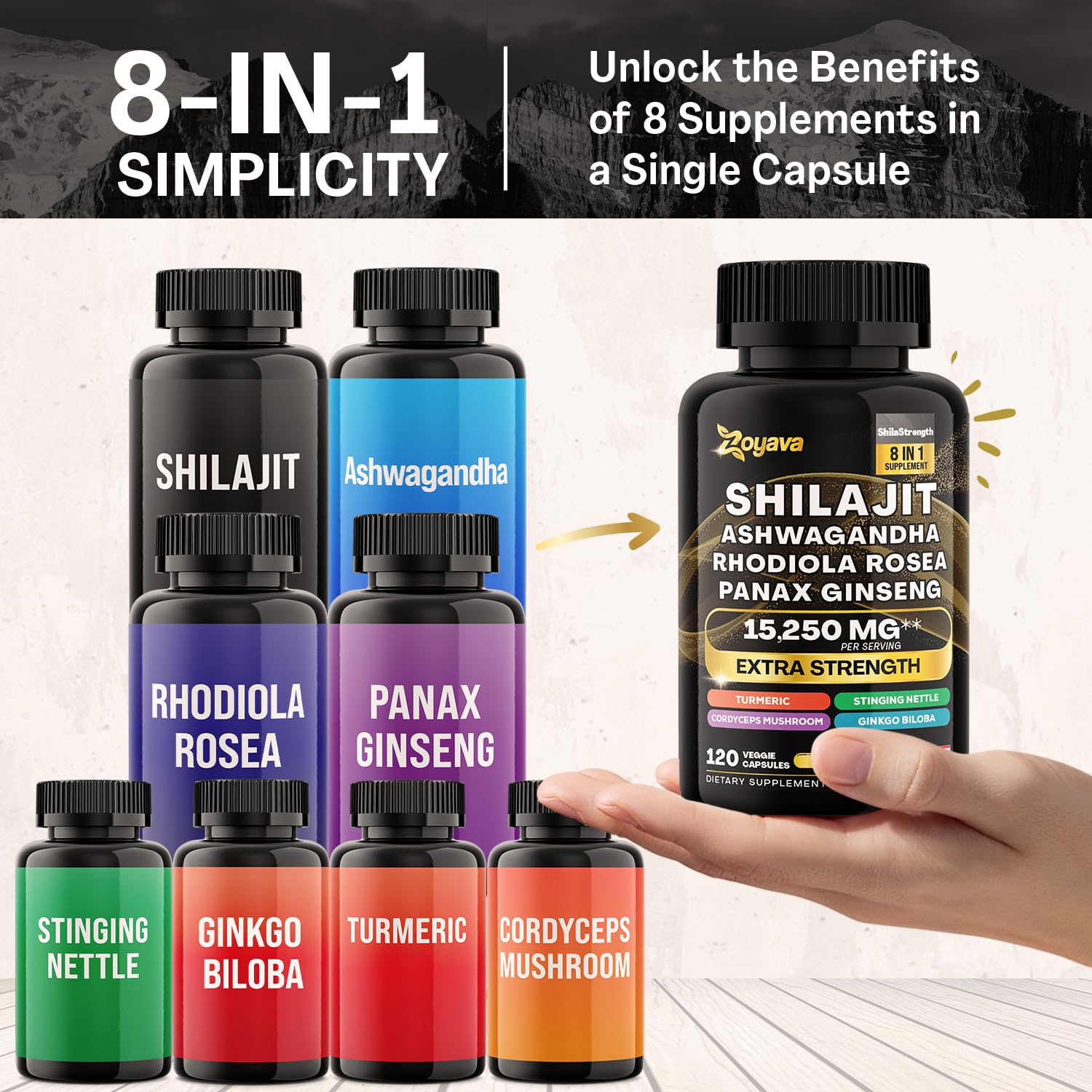 Zoyava Sea Moss Supreme16 Blend 19,445 MG and Shilajit 15,250 MG - Nature's Synergy Zoyava uk supplements