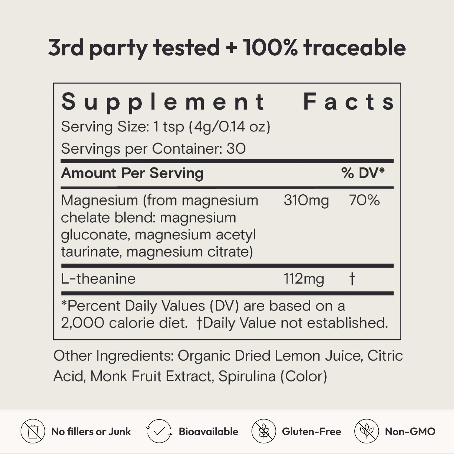 Moon Juice Magnesi-Om Magnesium Powder Supplement - Chelated Magnesium Complex + L-Theanine Blend for Rest, Relaxation & Regularity - Vegan, Non-GMO & No Sugar, Blue Lemon, 4.2 oz, 30 Servings Moon Juice uk supplements