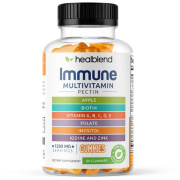 healblend Power-Packed Multivitamin Bear Gummies for Adult | Vitamins C, D3, B6, B12, Iron, Zinc healblend uk supplements