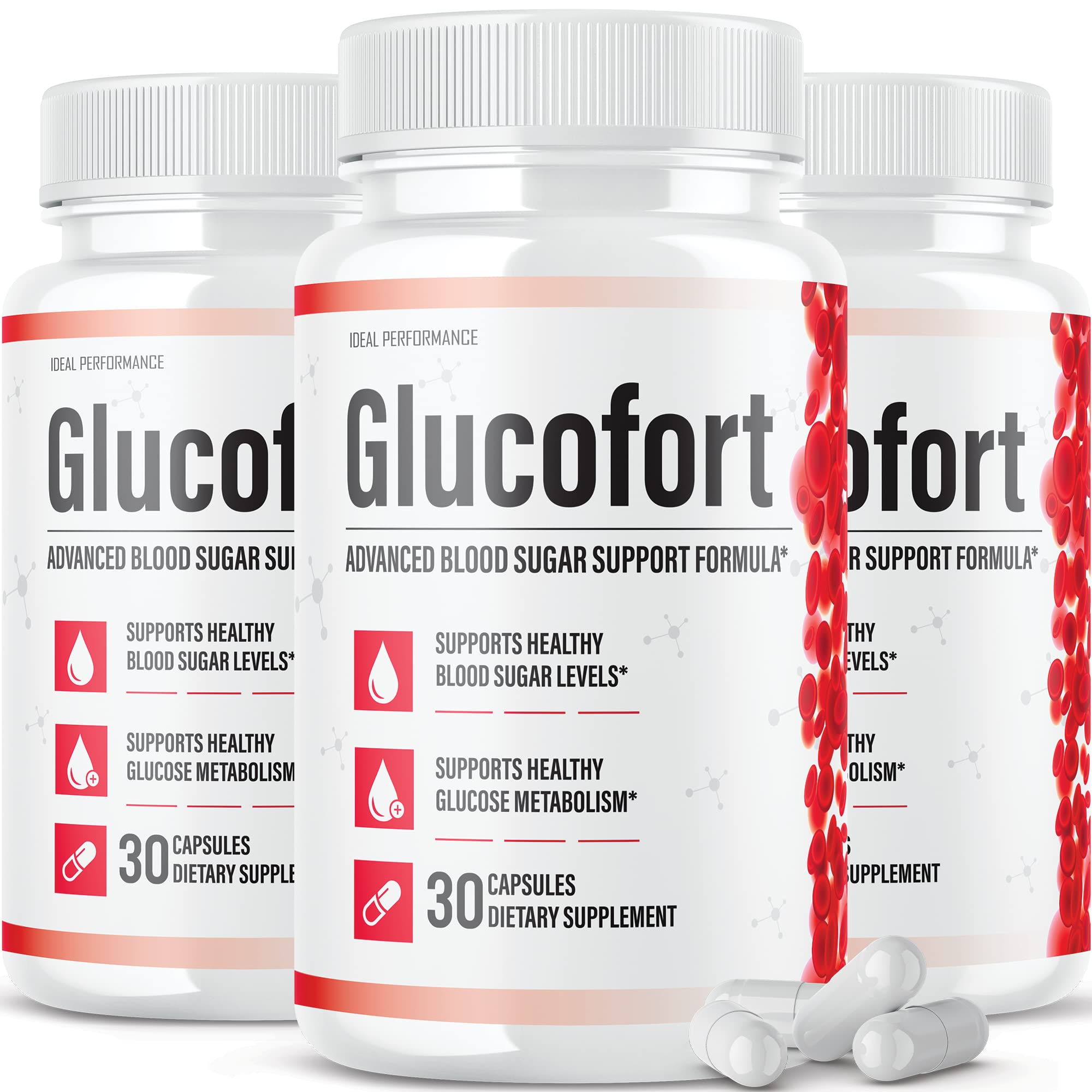 IDEAL PERFORMANCE (Official) Glucofort Supplement Support Formula (3 Pack) IDEAL PERFORMANCE uk supplements