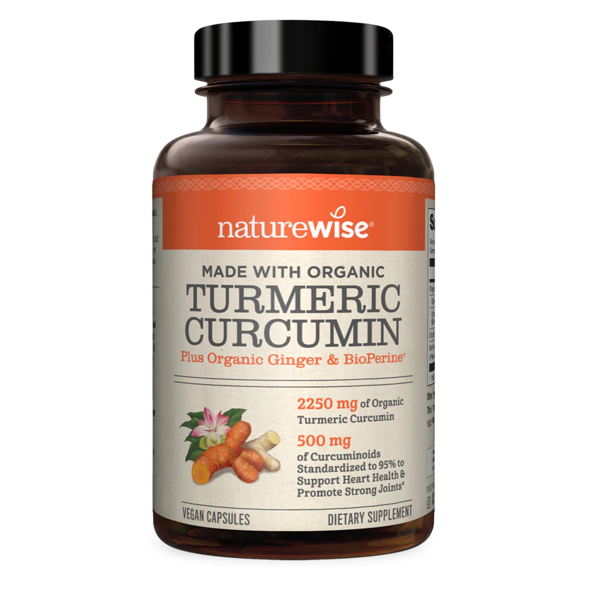 NatureWise Curcumin Turmeric 2250mg | 95% Curcuminoids & BioPerine Black Pepper NatureWise uk supplements