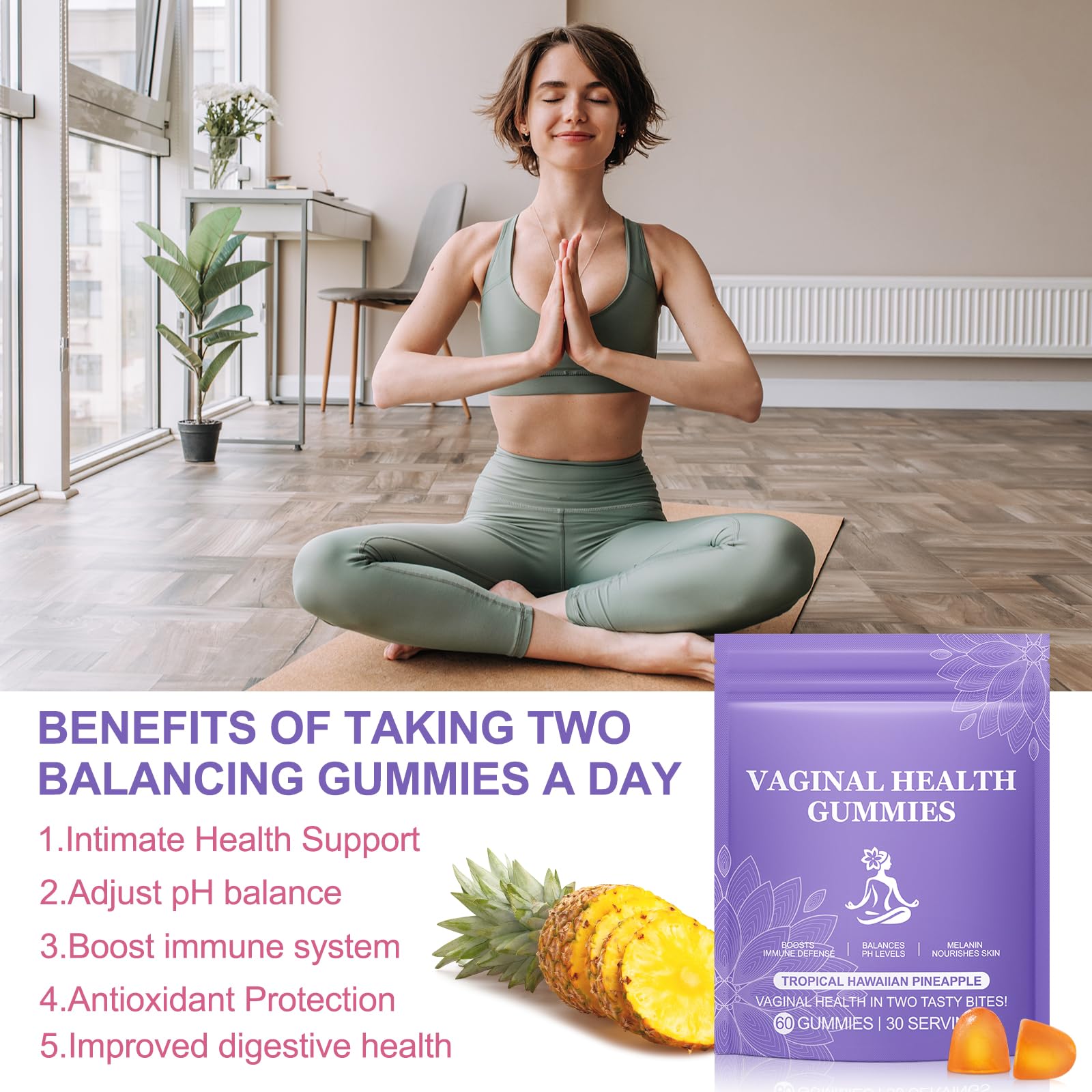 Vital Vaginal Probiotic Gummies for Women, 60PCS Feminine Balance Gummies, PH Balance,Immune Support, Vegan, Gluten-Free, Vaginal Probiotics Supplement, 60 Count DCTTVHVD uk supplements