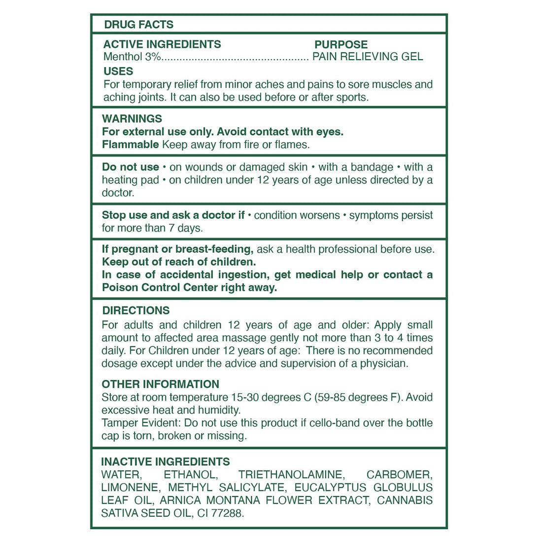 Ross D’Elen Green Menthol Gel Small - 3 Pack (3) ROSS D'ELEN uk supplements