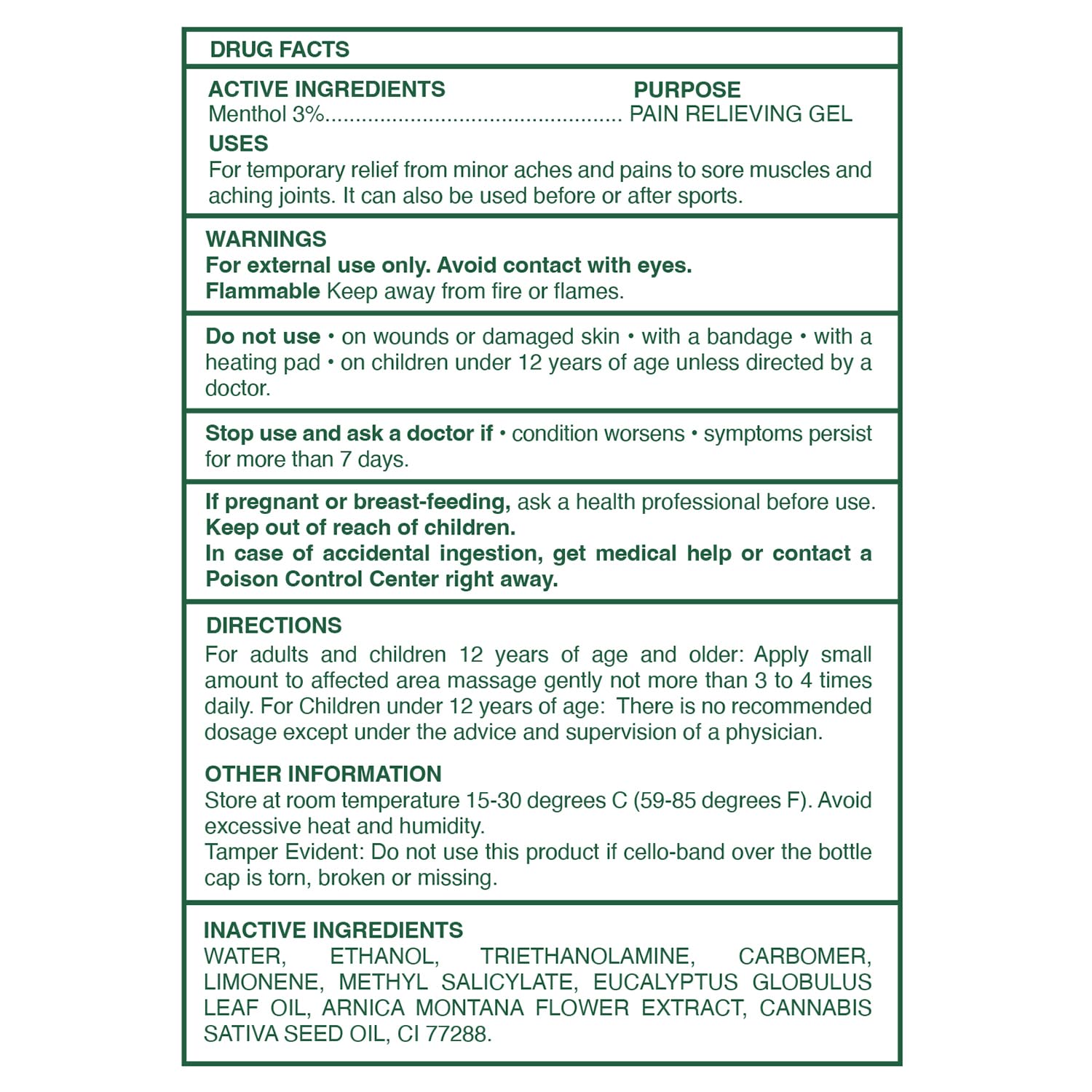 Ross D’Elen Green Menthol Gel Small - 3 Pack (3) ROSS D'ELEN uk supplements