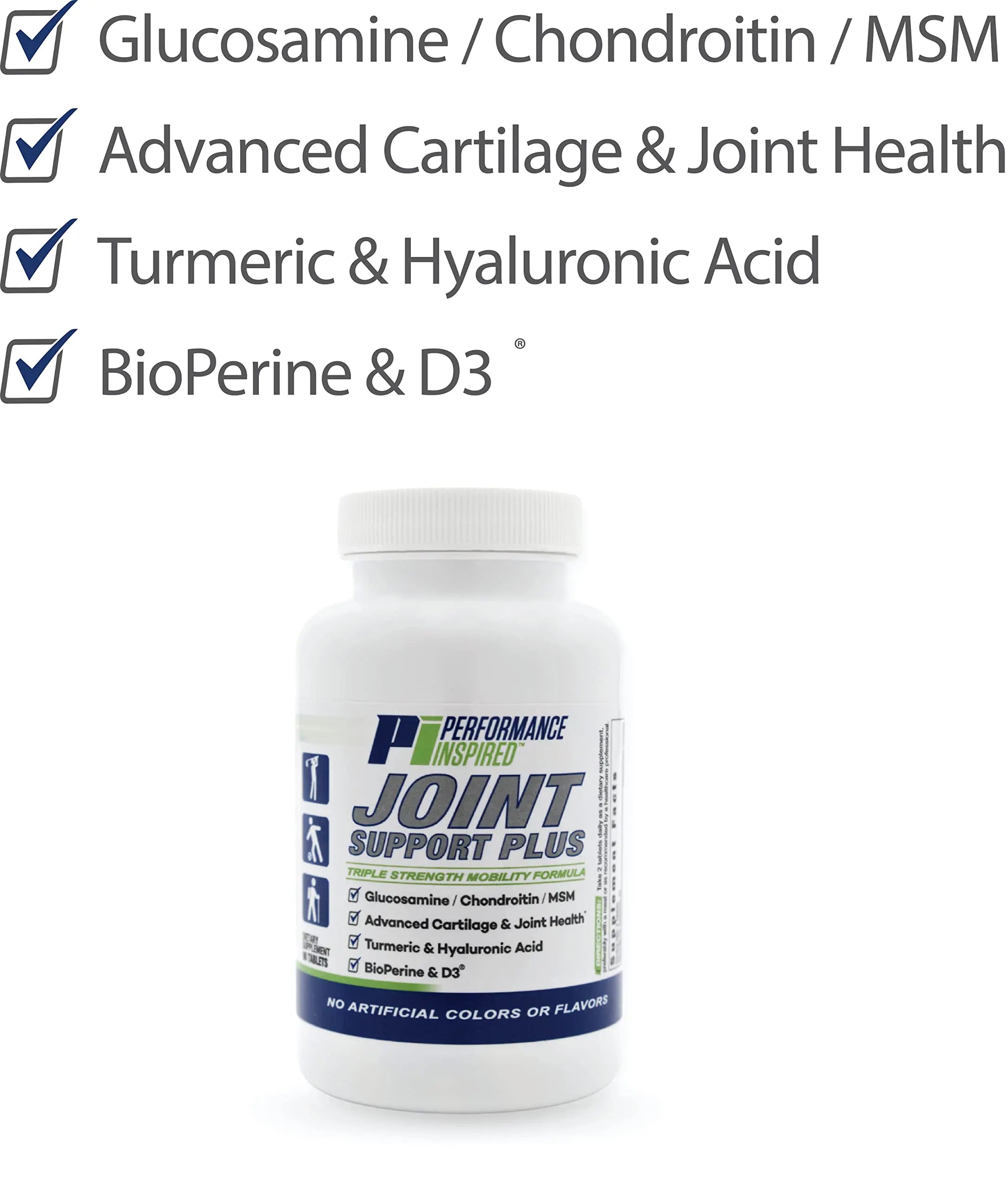 PERFORMANCE INSPIRED Nutrition Joint Support Plus – Glucosamine, Chondroitin, Turmeric & BioPerine – Triple Strength Joint Comfort & Mobility Support – 90 Count PERFORMANCE INSPIRED uk supplements