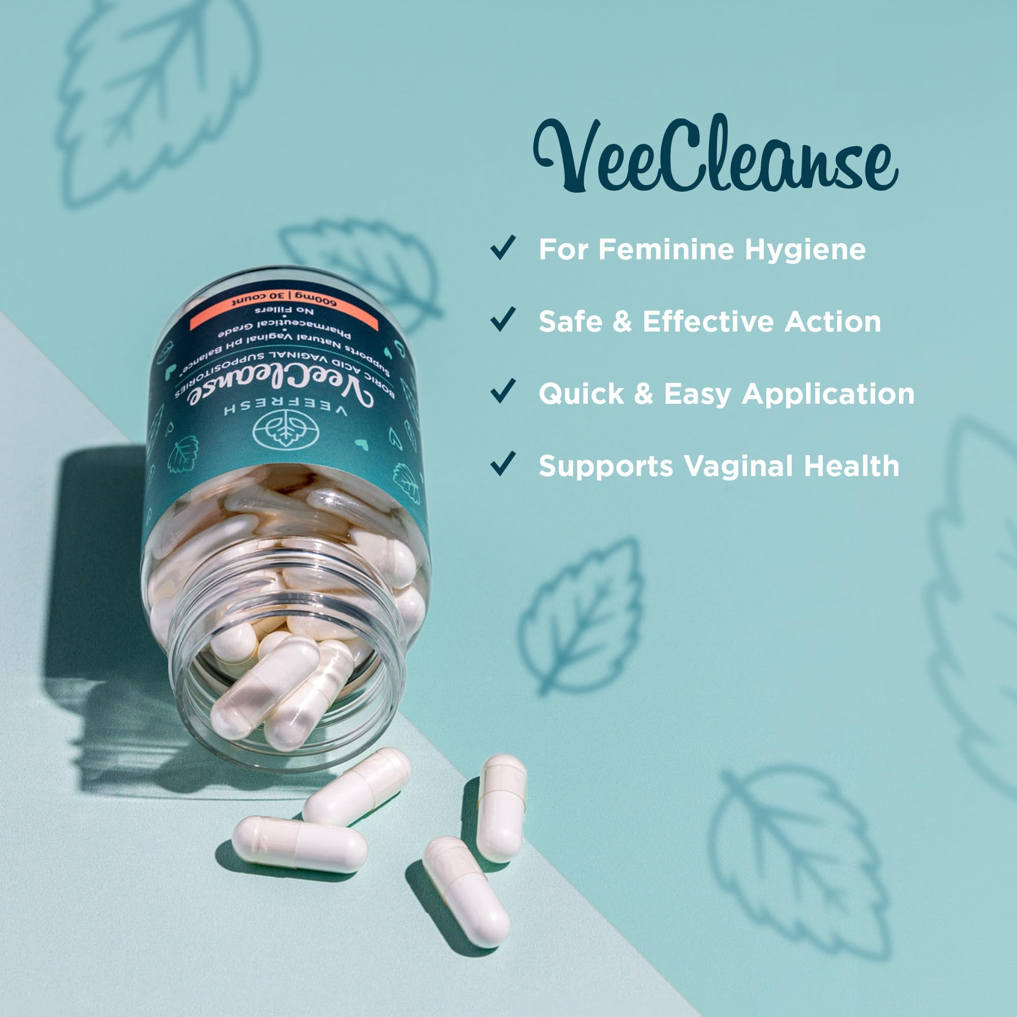 VeeBalance Bundle – Boric Acid Suppositories, Feminine Wash & Cranberry Probiotics for Women – pH Balance & Freshness Support VeeFresh uk supplements