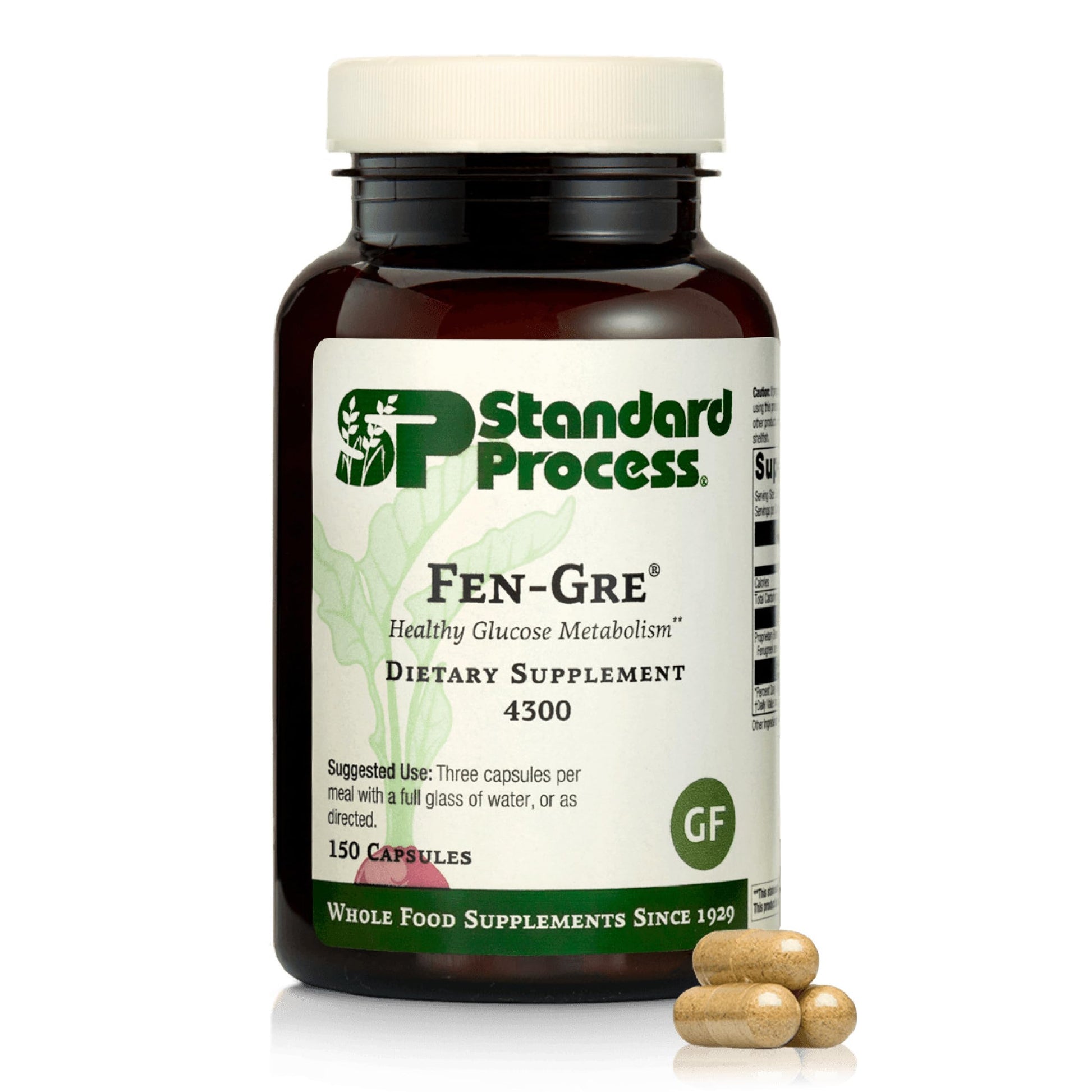 Standard Process Fen-Gre - Supports Respiratory Support & Healthy Metabolism - Aids Healthy Levels of Mucus & Phlegm - Supports Lung Health & Bronchial Tubes - Gluten-Free & Non-Dairy - 150 Capsules Standard Process Inc. uk supplements