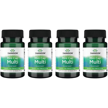 Swanson Daily Multivitamin Without Minerals 30 Veg Capsules (4 Pack) Swanson uk supplements