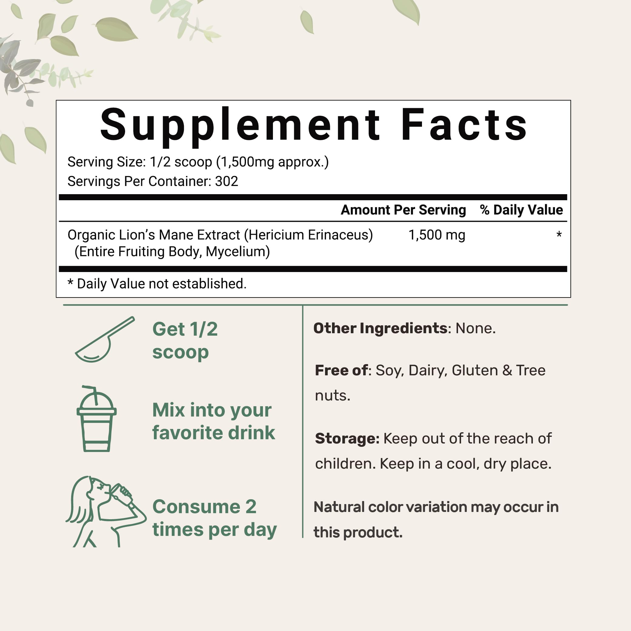 Micro Ingredients Organic Lions Mane Mushroom Supplement Powder 16 Ounce Micro Ingredients uk supplements