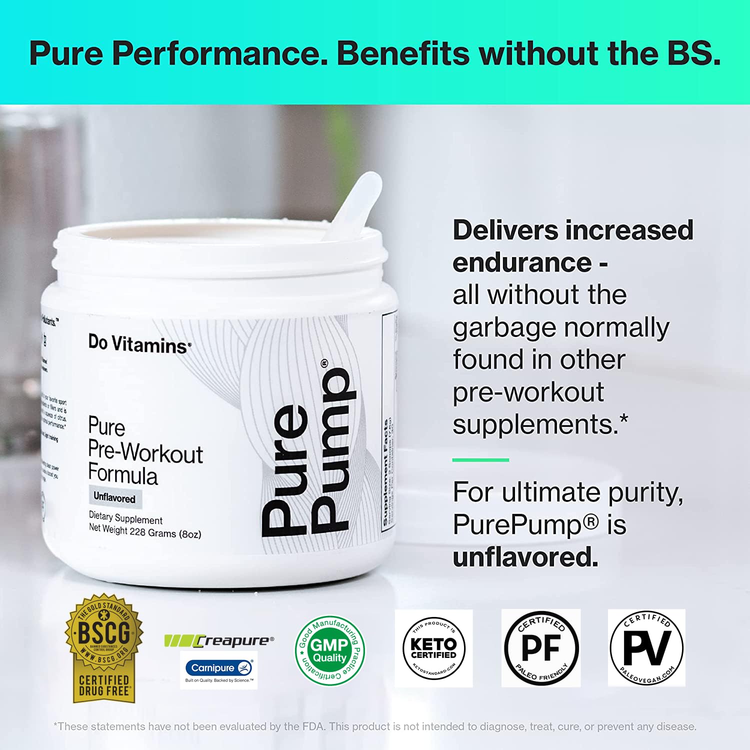 Do Vitamins PurePump Clean Pre Workout Powder for Men & Women - Preworkout with Creatine BCAA - Clean Energy Pre-Workout - All Actives. Zero fillers. Do Vitamins uk supplements
