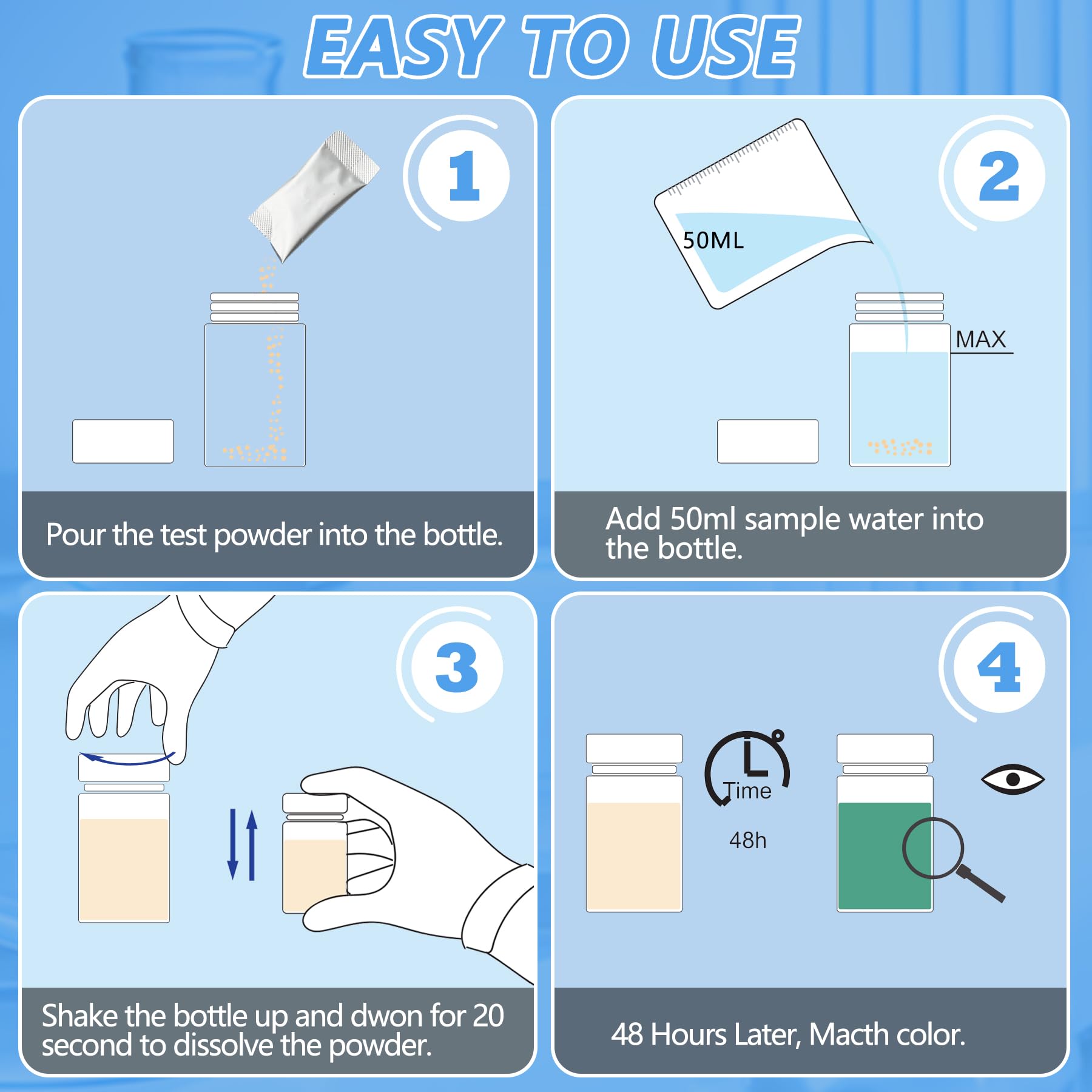 Coliform Bacteria Test Kit: 12-Pack Easy at-Home Well, Tap, Pool, Spring, Pond, Lake Drinking Water Quality Test FUNSWTM uk supplements