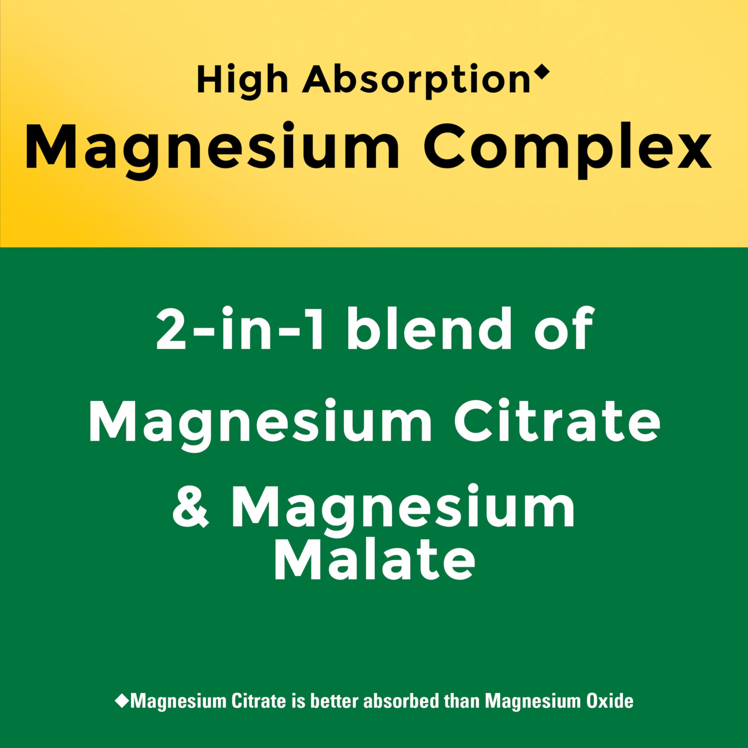 Nature Made High Absorption Magnesium Complex Soft Chews, Magnesium Supplement for Muscle, Heart, Bone Support, Magnesium Citrate & Malate Blend 250 mg per Serving, 40 Vegetarian Chews, 20 Day Supply Nature Made uk supplements