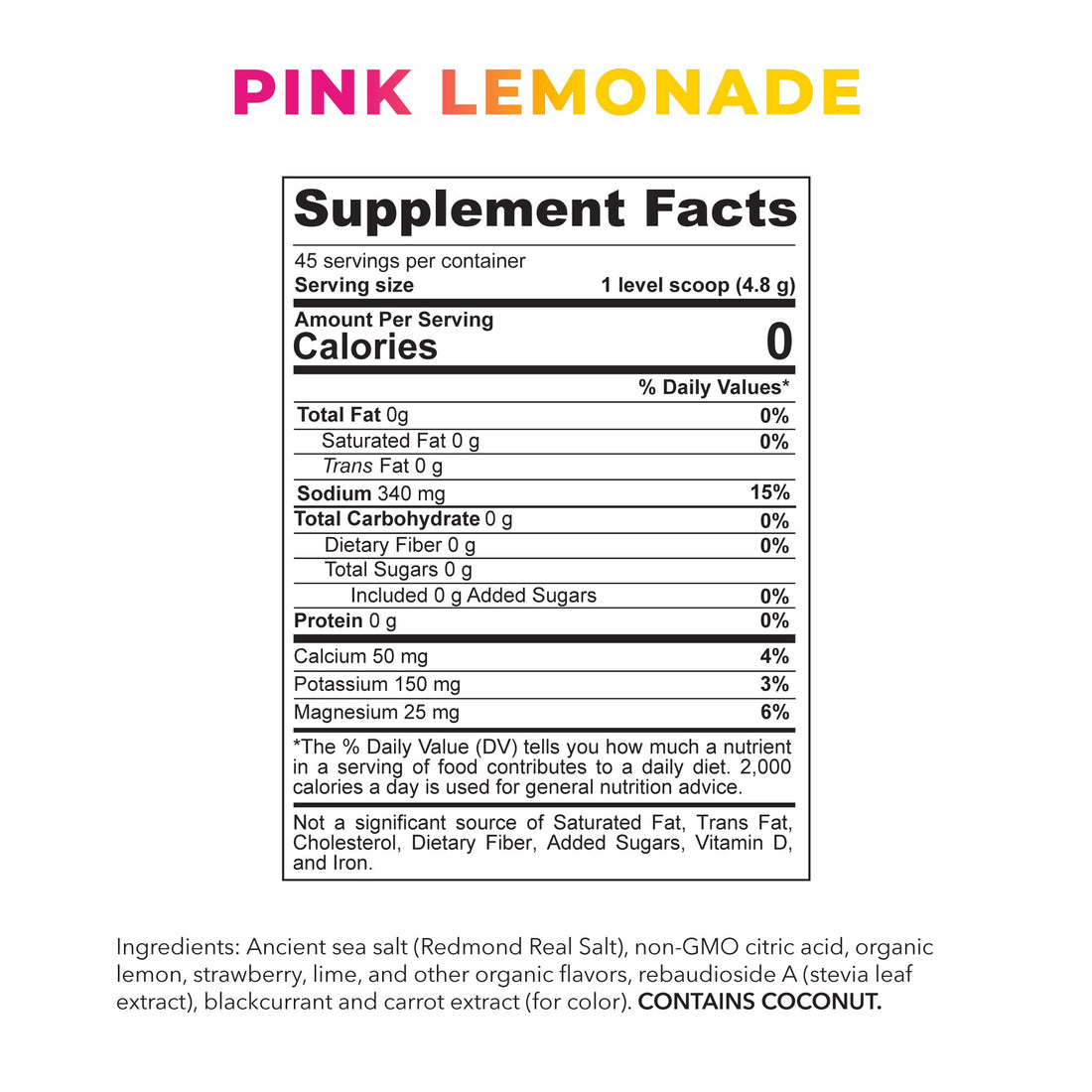 REDMOND Re-Lyte Kids Hydration Electrolyte Mix Powder, Pink Lemonade 7.62 oz REDMOND uk supplements