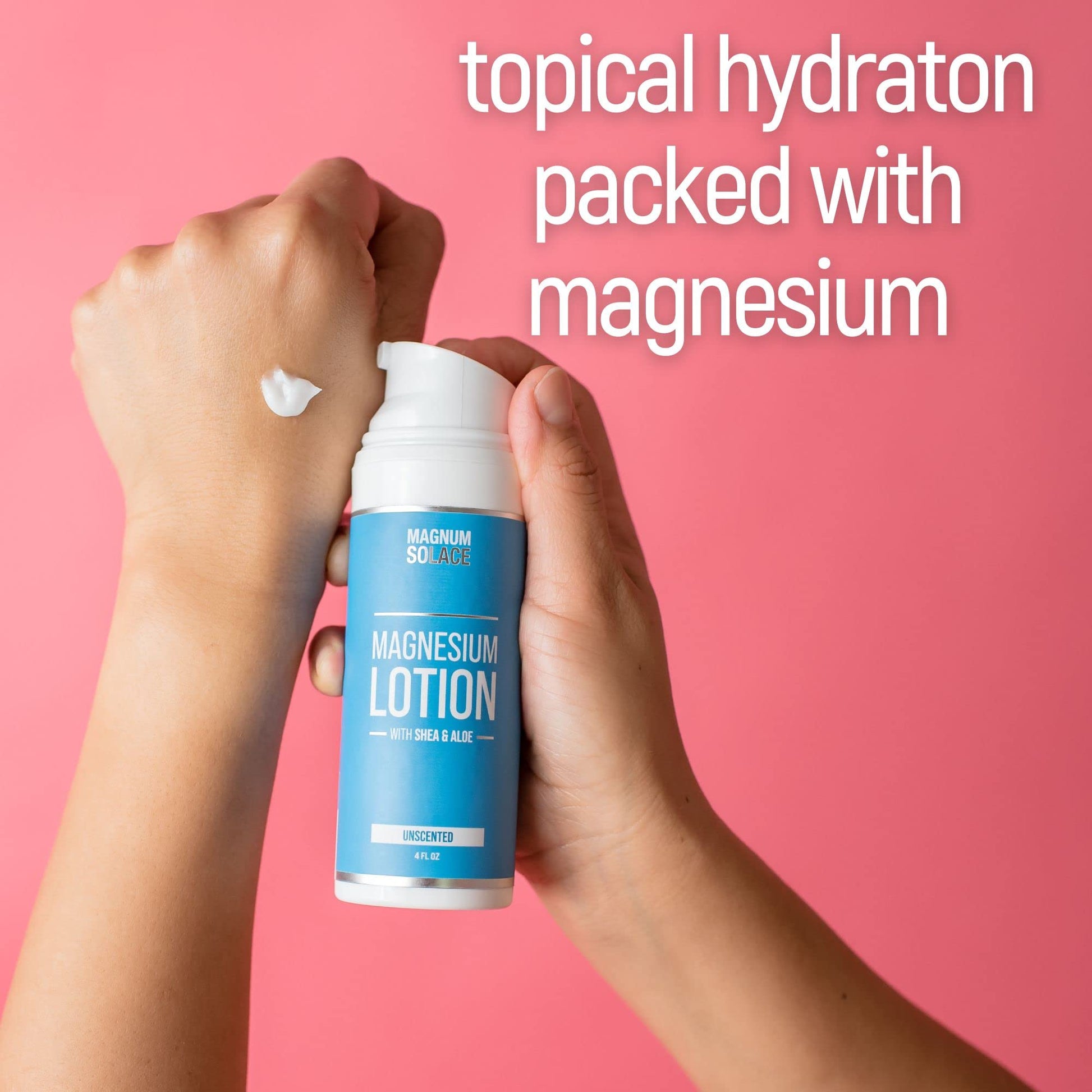 Magnum Solace Magnesium Lotion – Super Concentrated – Made with Aloe and Shea – For Leg Cramps, Sore Muscles & Joints, Rejuvenation – Safe for Kids, Made in the USA (Sandalwood) Magnum Solace uk supplements