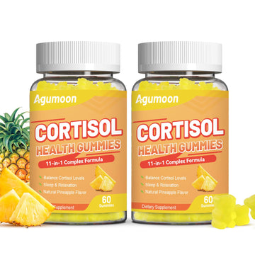 Agumoon Cortisol Gummies for Women, Cortisol Supplements with Ashwagandha, Magnesium, L-theanine, for Relaxation and Mood Support - 120 Gummies Agumoon uk supplements