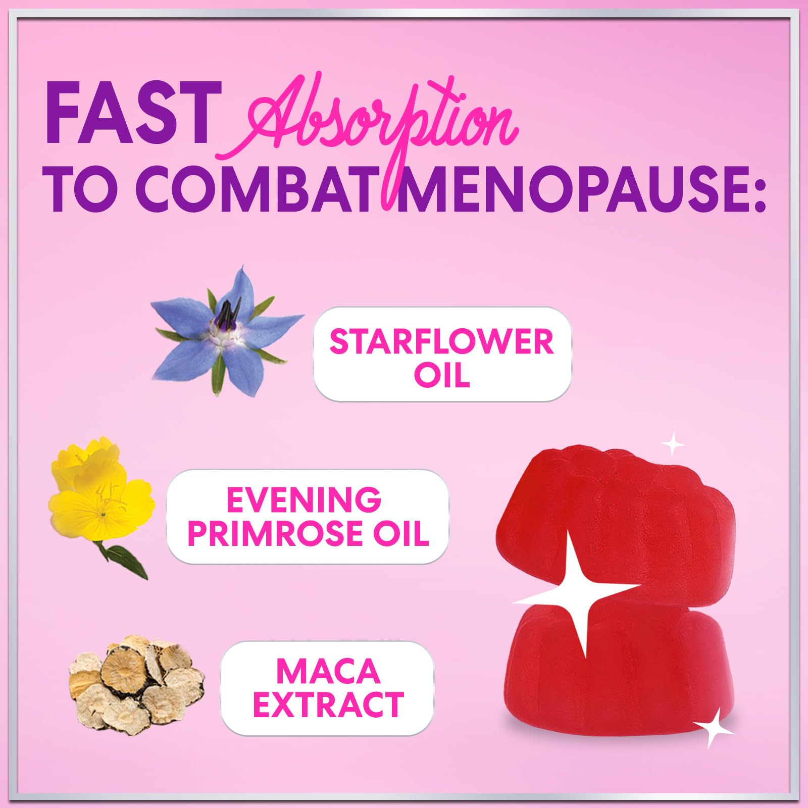 Menopause Supplements for Women - Complete Natural Mild Hot Flashes & Night Sweats Support, Multi Benefit Menopause Relief Gummy, Support for Balance & Energy, Gluten-Free & Non-GMO - 60 Gummies Hello Lovely! uk supplements