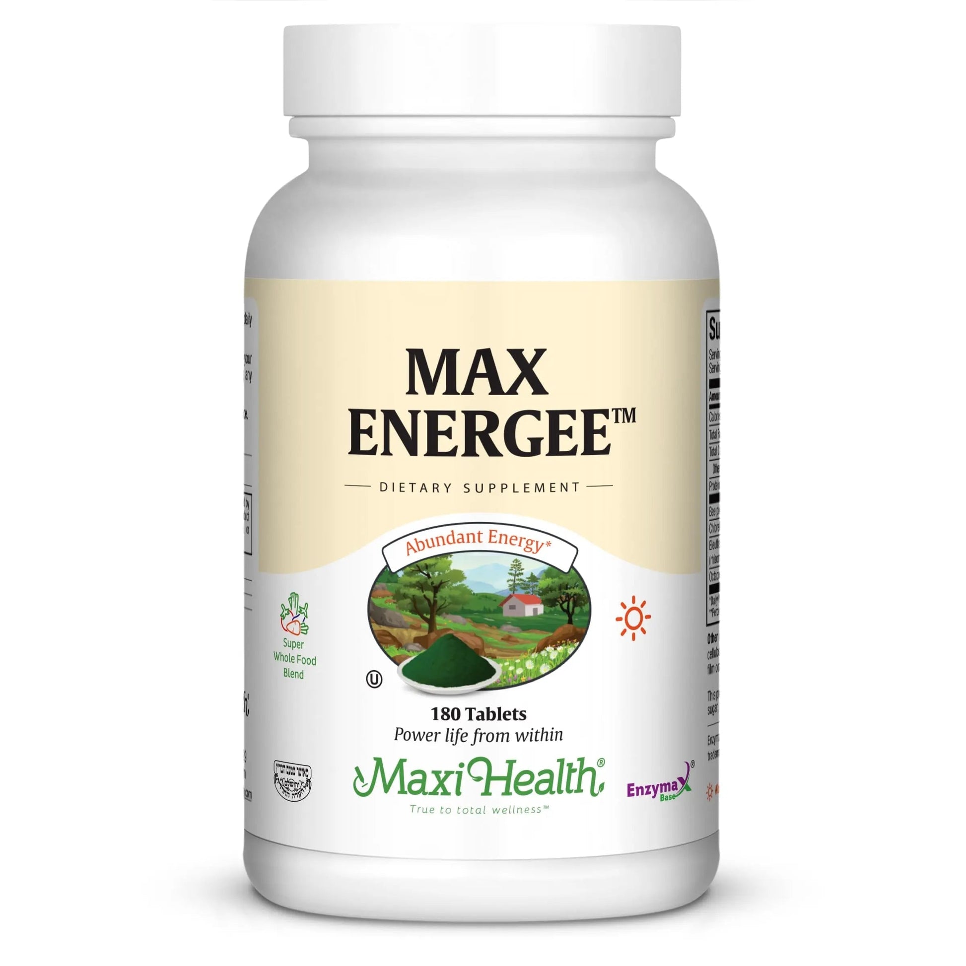 Maxi Health Max Energee - Natural Energy and Stamina Booster - 180 Tablets - Kosher Maxi Health uk supplements