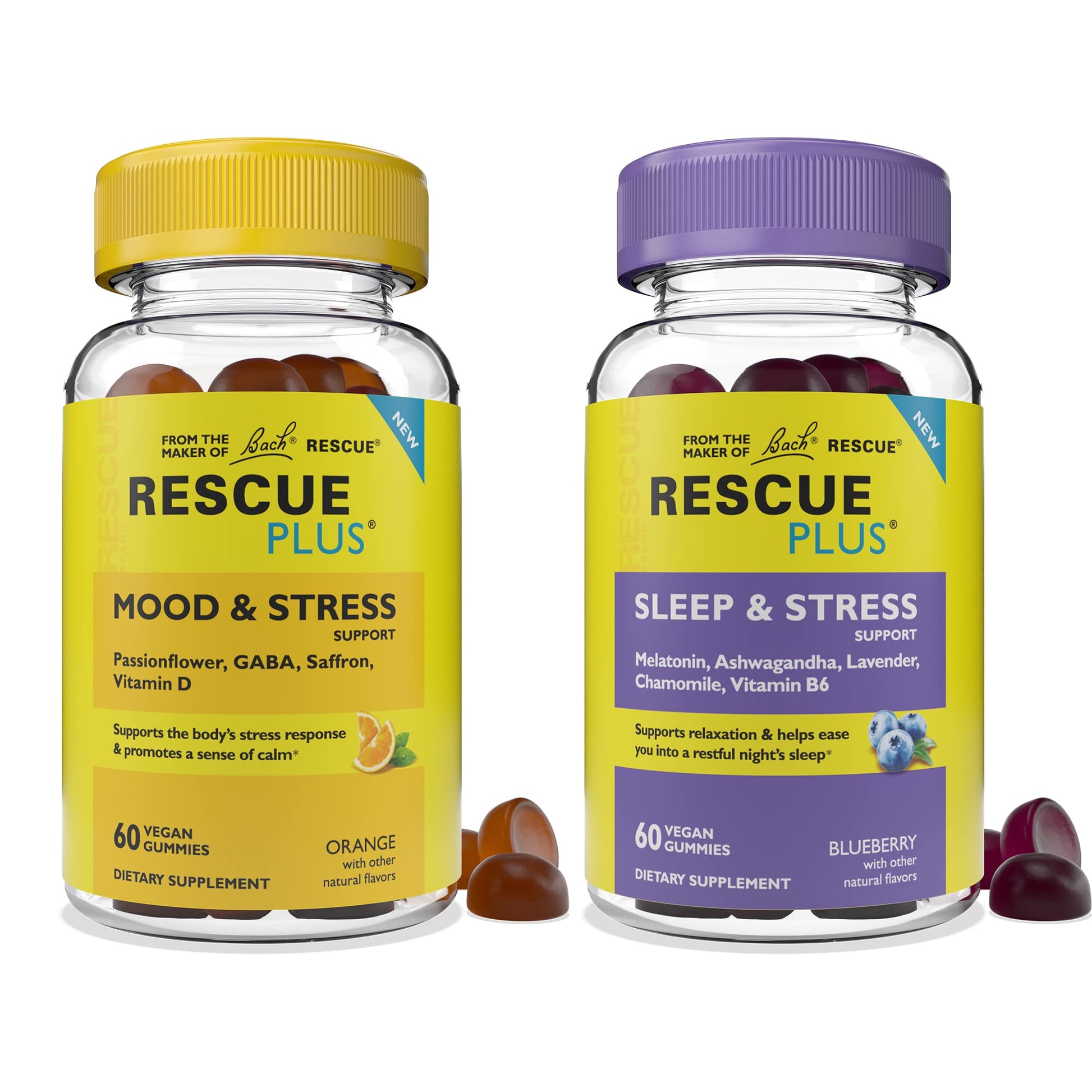 Bach RESCUE Plus Gummy Day & Night Bundle 2 x 60 Count RESCUE uk supplements