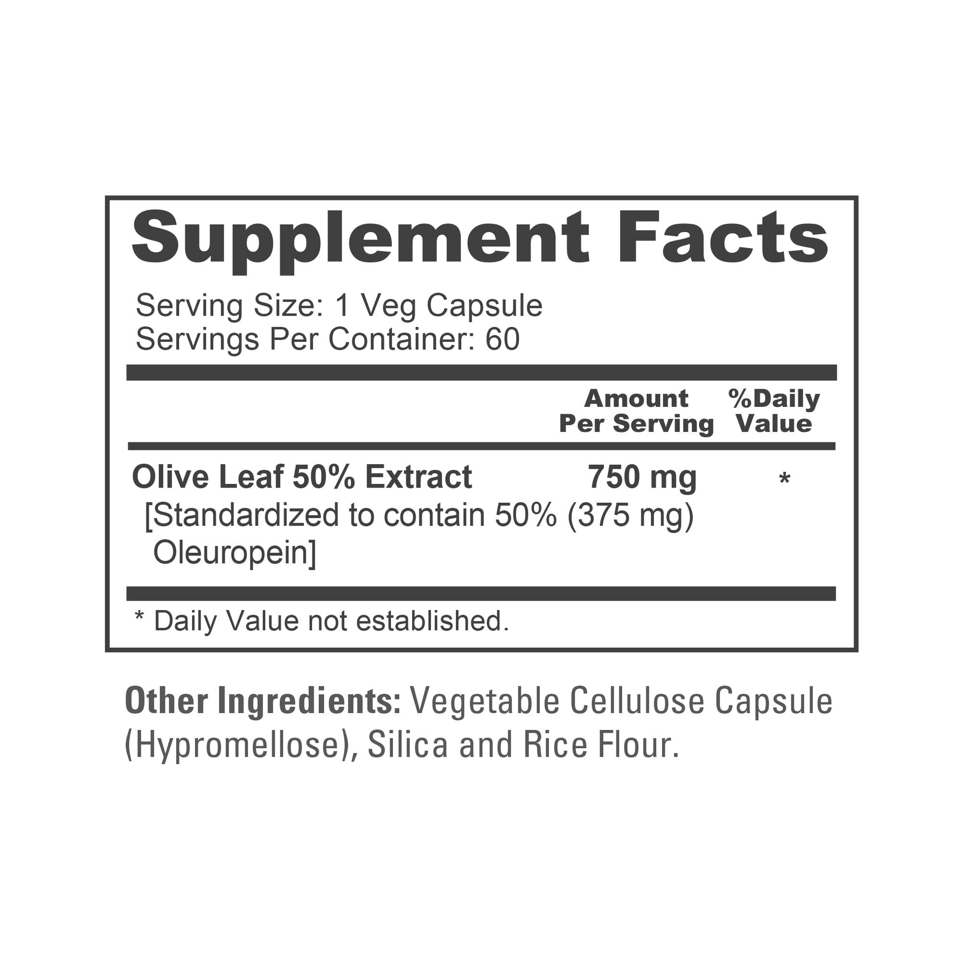 NusaPure Olive Leaf Extract 750 mg - 50% Oleuropein - Vegan and Vegetarian Non-GMO - Super Strength - No Oil - 60 Capsules NusaPure uk supplements