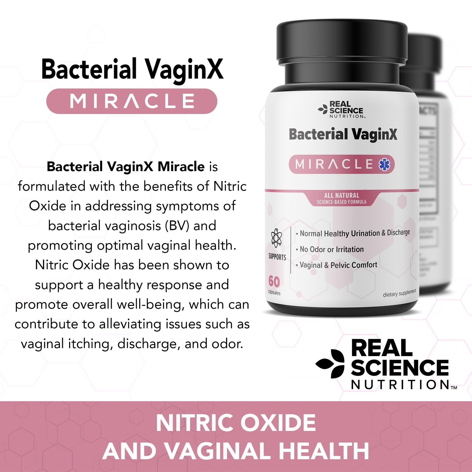 Real Science Nutrition Offers Bacterial VaginX Miracle - Nitric Oxide Enhanced Formulated Real Science Nutrition uk supplements