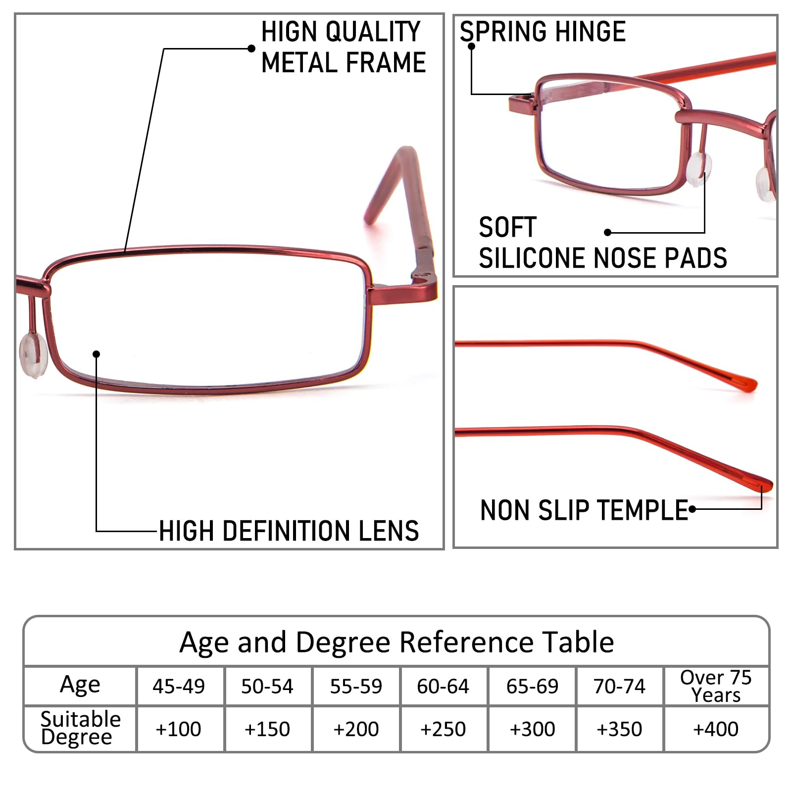 REAVEE 3 Pack Slim Pen Reading Glasses Small Tube Stylish Readers for Women Men REAVEE uk supplements