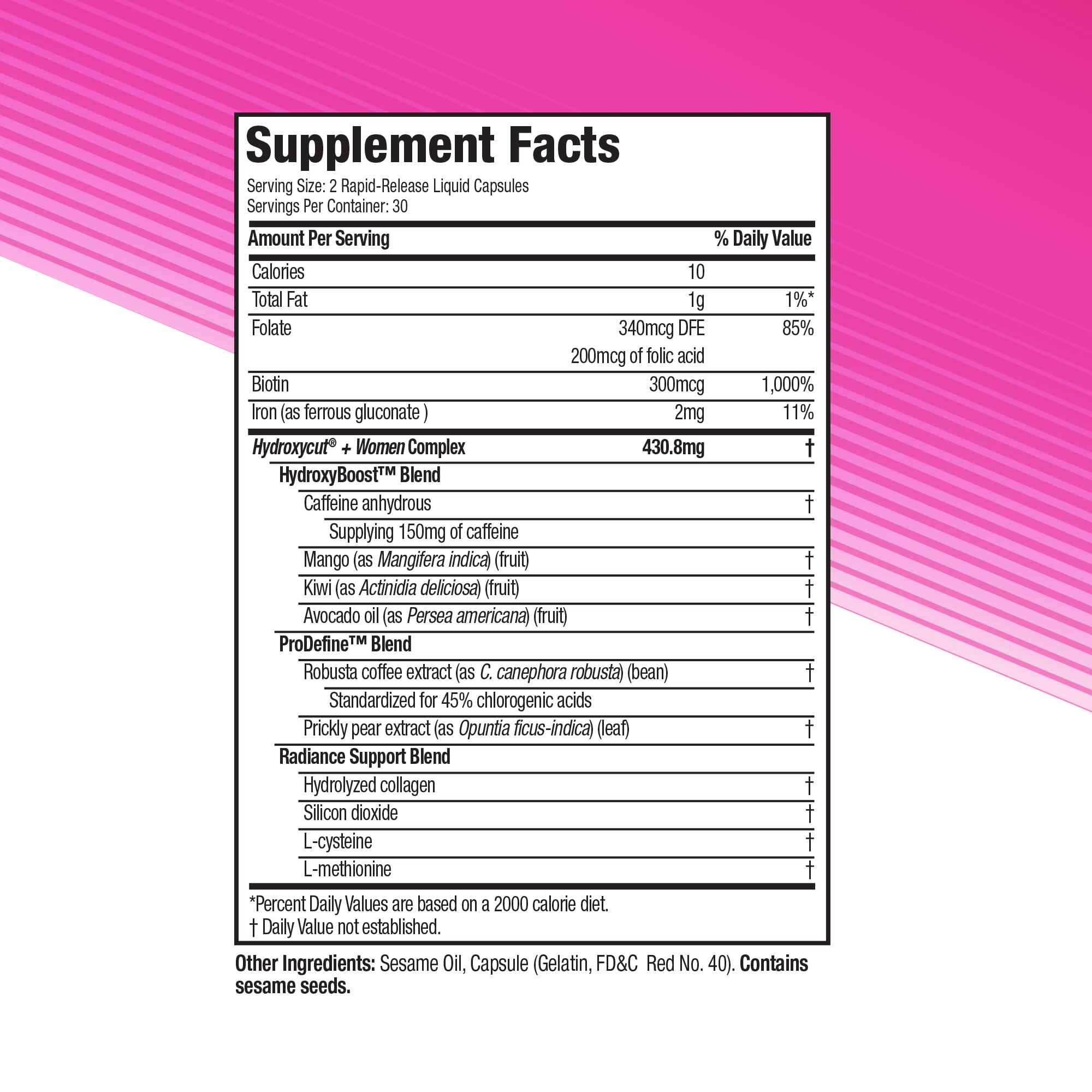 Hydroxycut + Women Pills with Biotin & Collagen | Hair Nails and Skin Vitamins | Iron Supplement Hydroxycut uk supplements