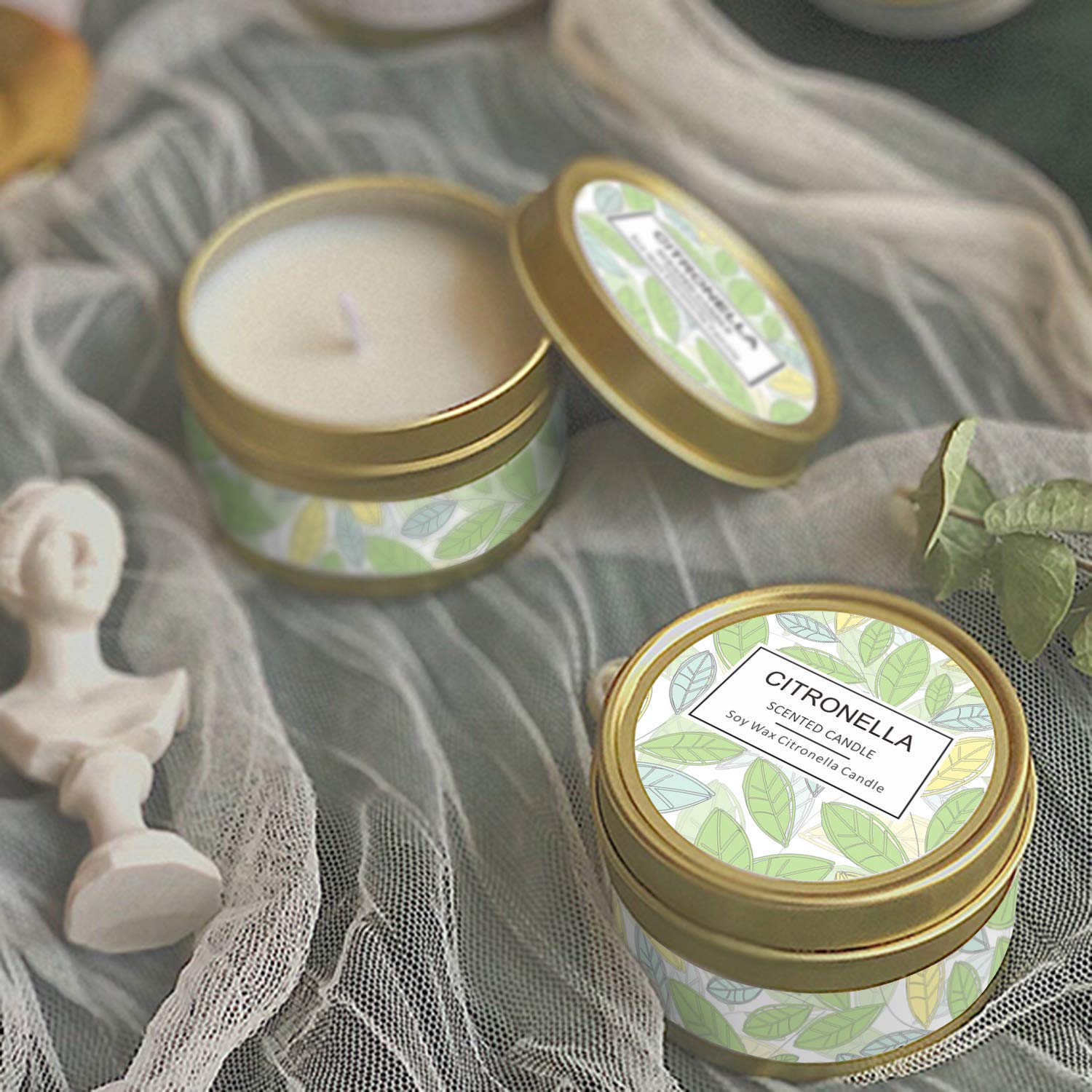 Citronella Candles Outdoor, Scented Candles, Summer Soy Wax Candles, Lemongrass Candles STRN uk supplements