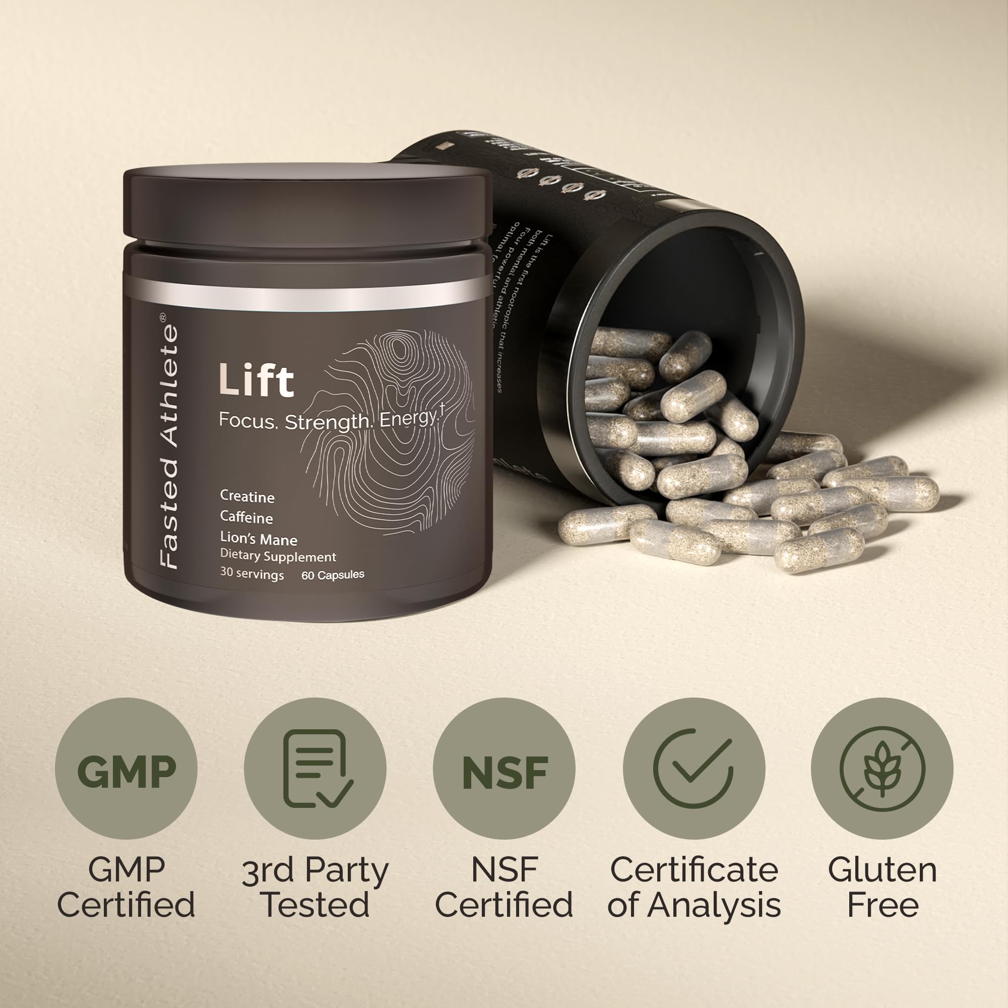 Lift – Nootropic Brain Booster Supplement for Productivity, Focus & Energy Fasted Athlete uk supplements