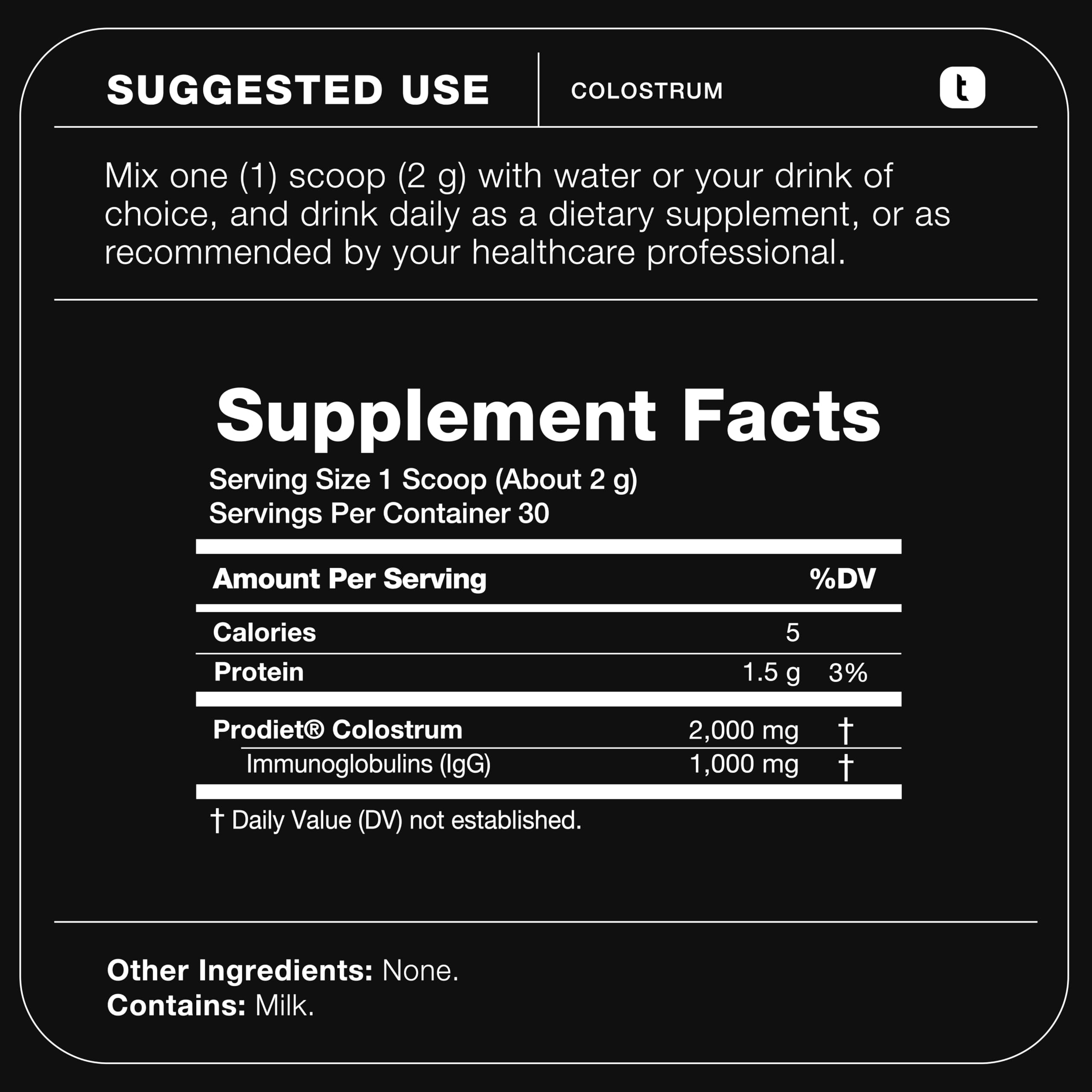 Toniiq Colostrum Powder – Ultra High Potency 50% IgG Concentrate – Farm-to-Jar Traceable French Colostrum – Microfiltered for Purity – Third-Party Lab Verified – 30 Servings Toniiq uk supplements