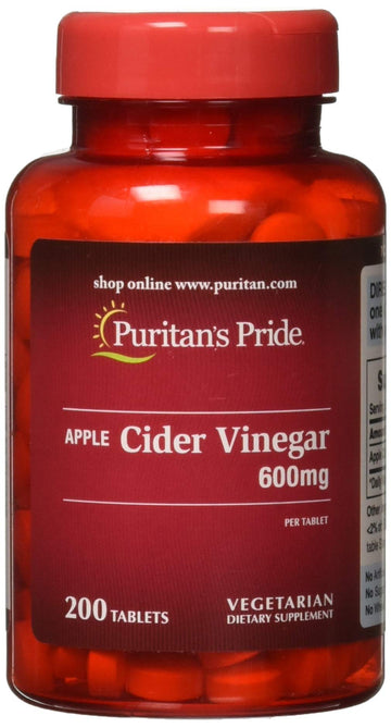 Puritan's Pride Apple Cider Vinegar 600 mg Tablets, 200 Count (Packing May Vary) Puritan's Pride uk supplements