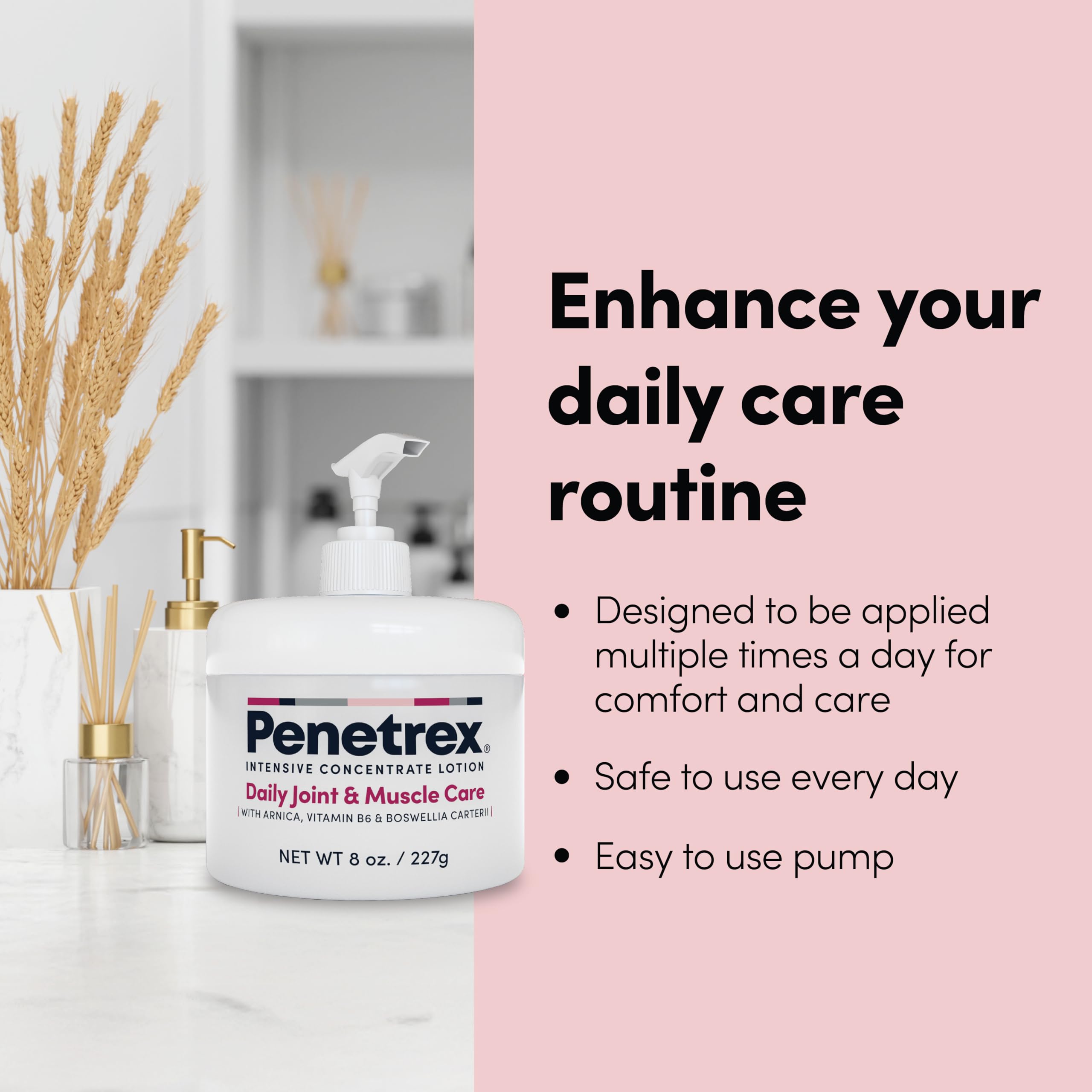 Penetrex Joint & Muscle Care Lotion – Soothing Botanical Formula with Arnica, Vitamin B6 & MSM – Lightweight Easy to Apply Lotion - Fresh Disappearing Scent - for Everyday Movement Support Penetrex uk supplements