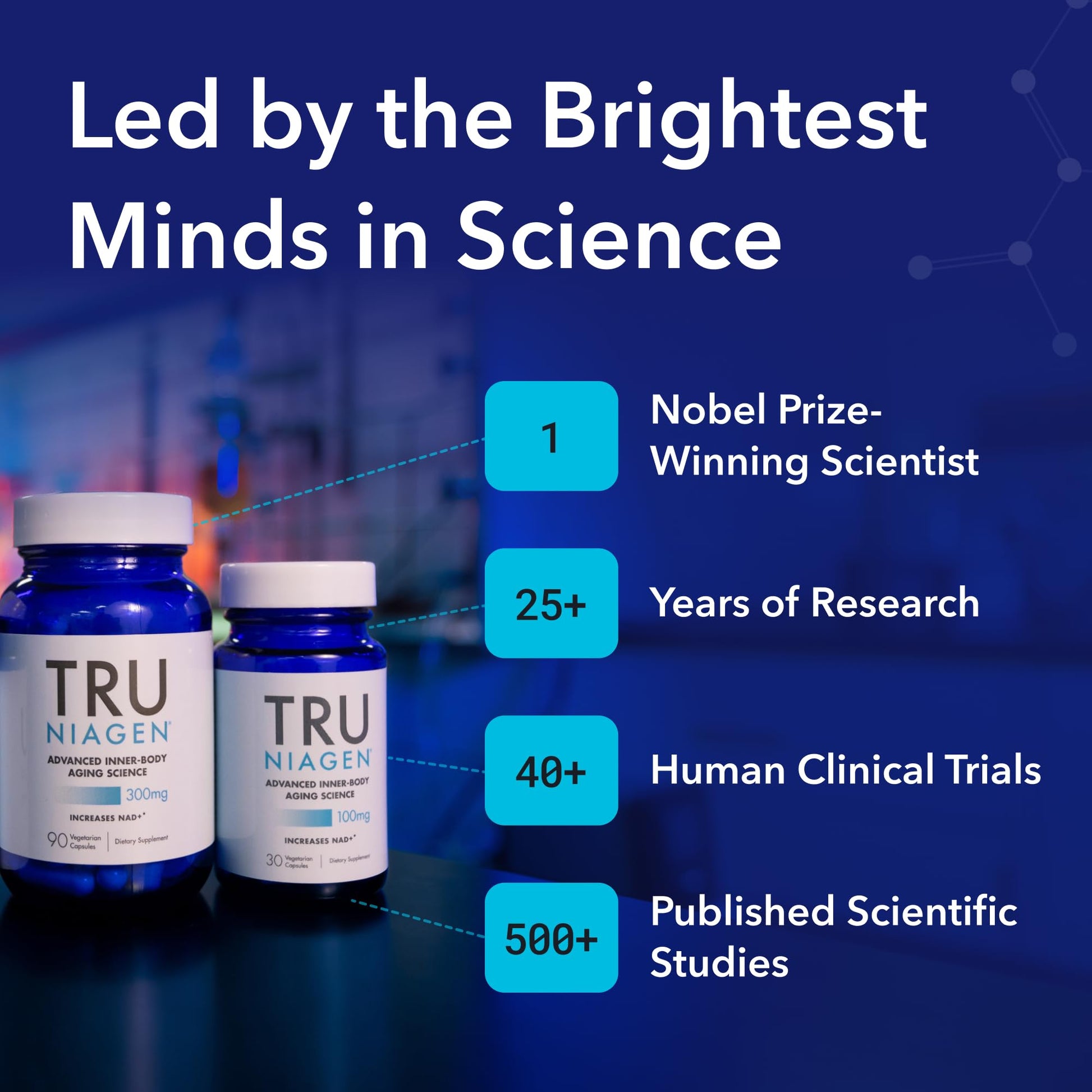 TRU NIAGEN Patented NAD Supplement for Brain Function, Anti Aging & Cell Regeneration, 300mg Niagen, 90 Servings | Supports Cellular Energy, Muscle | Nicotinamide Riboside (NR) Take 1 Daily | 1 Bottle TRU NIAGEN uk supplements