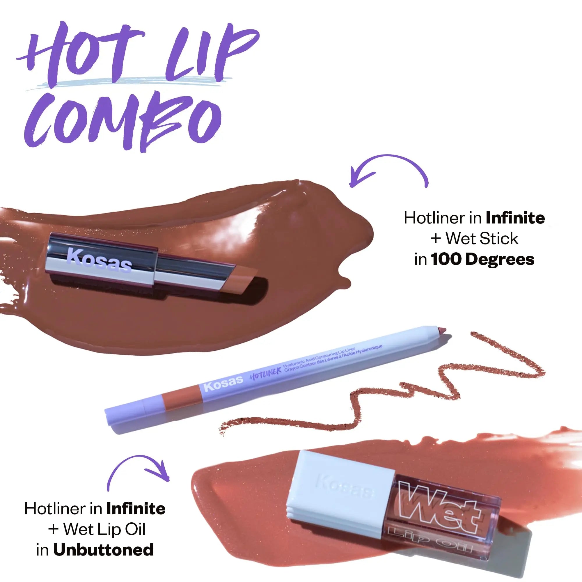 Kosas Hotliner Retractable Lip Liner Pencil with Built-In Brush & Sharpener - Easy Contouring, Hydrating, Long-Lasting- Pigmented Creamy Texture for Plumping Lips - Hyaluronic Acid & Konjac - Infinite Kosas uk supplements