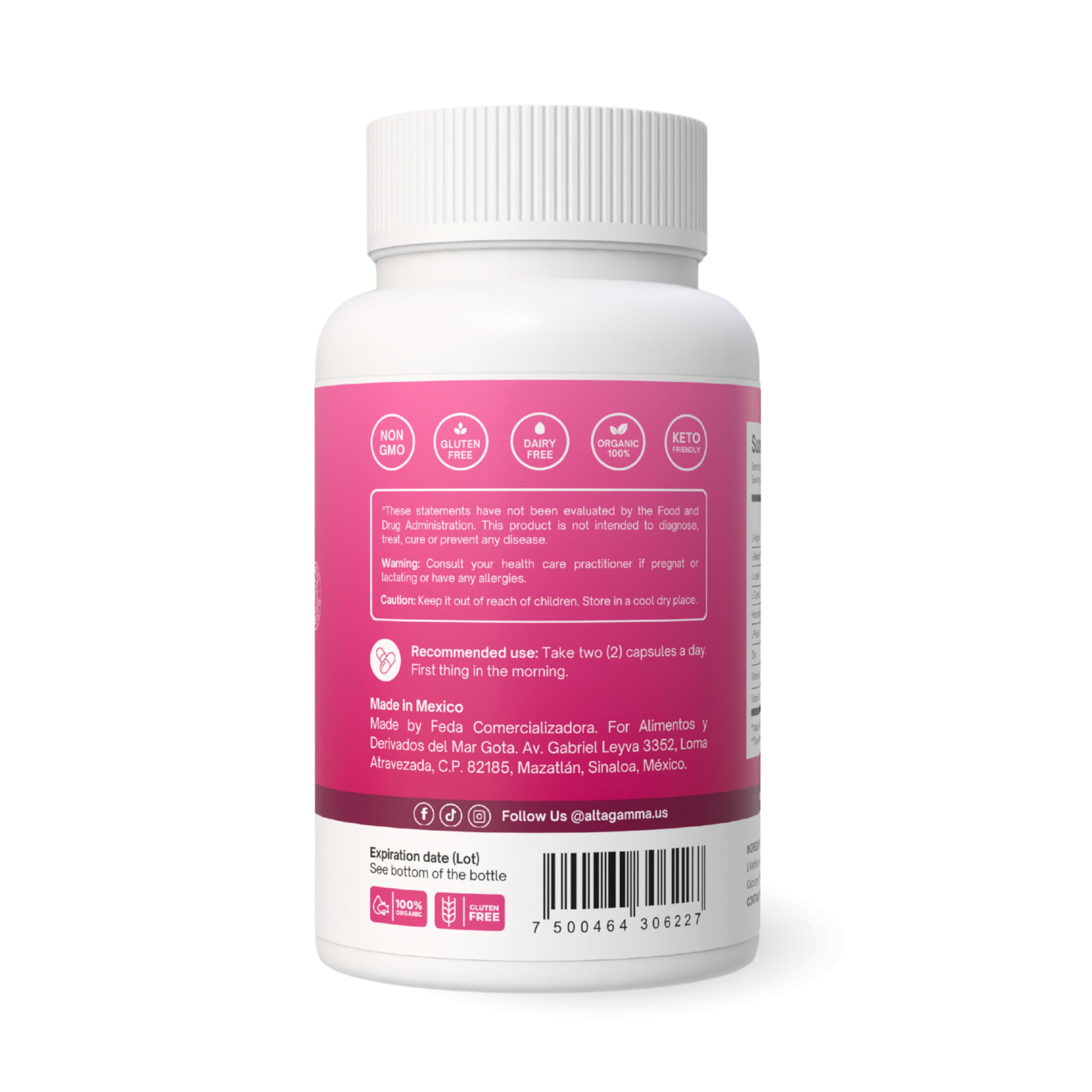 ALTAGAMMA Hair Growth Supplements - Nourishes Thinning, Strengthen Nails & Skin & Combat Hair Loss - Hair Growth Vitamins for Women & Men with Marine Collagen Peptides, 60 Capsules | 30 Day Supply ALTAGAMMA uk supplements