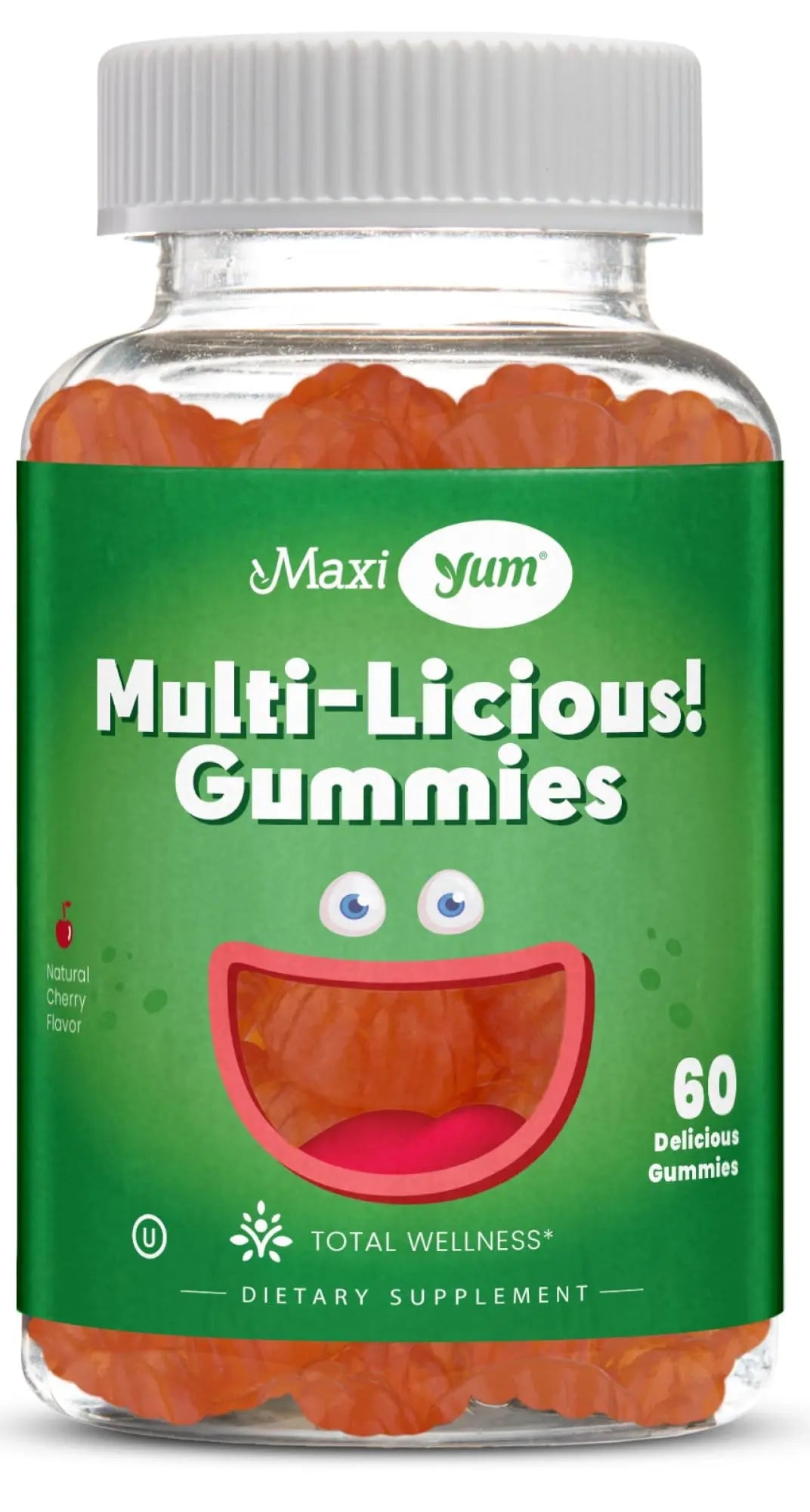 Maxi Health Multivitamin Gummies Vitamins for Adults & Kids - Cherry Flavored Gummy Multivitamins - 60 Vitamin Gummies for Women and Men Maxi Health uk supplements