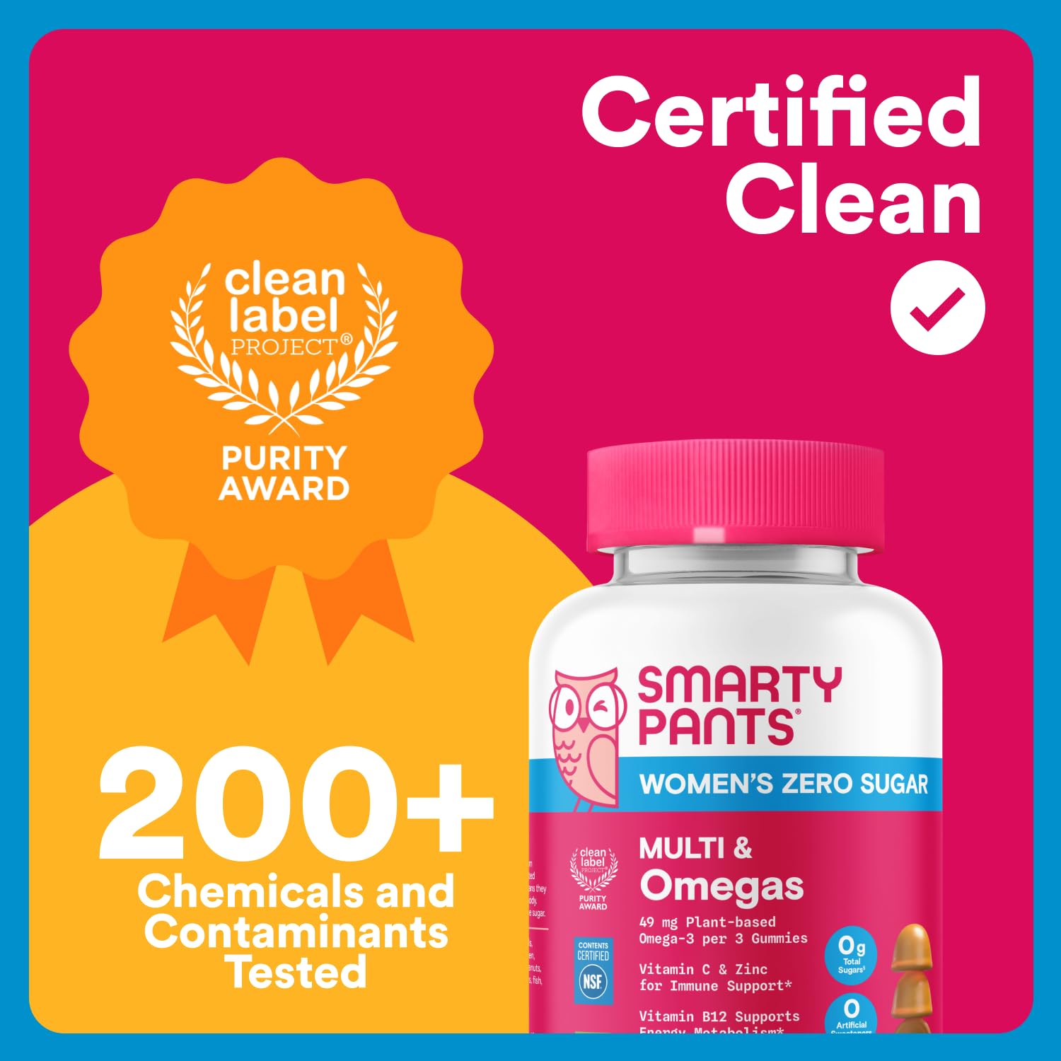 SmartyPants Zero Sugar Women’s Multivitamin Gummies: Biotin, Methylfolate, Omega 3 (ALA), Vitamin D3, C, Vitamin B12, B6, A, K, Zinc, Inositol SmartyPants uk supplements