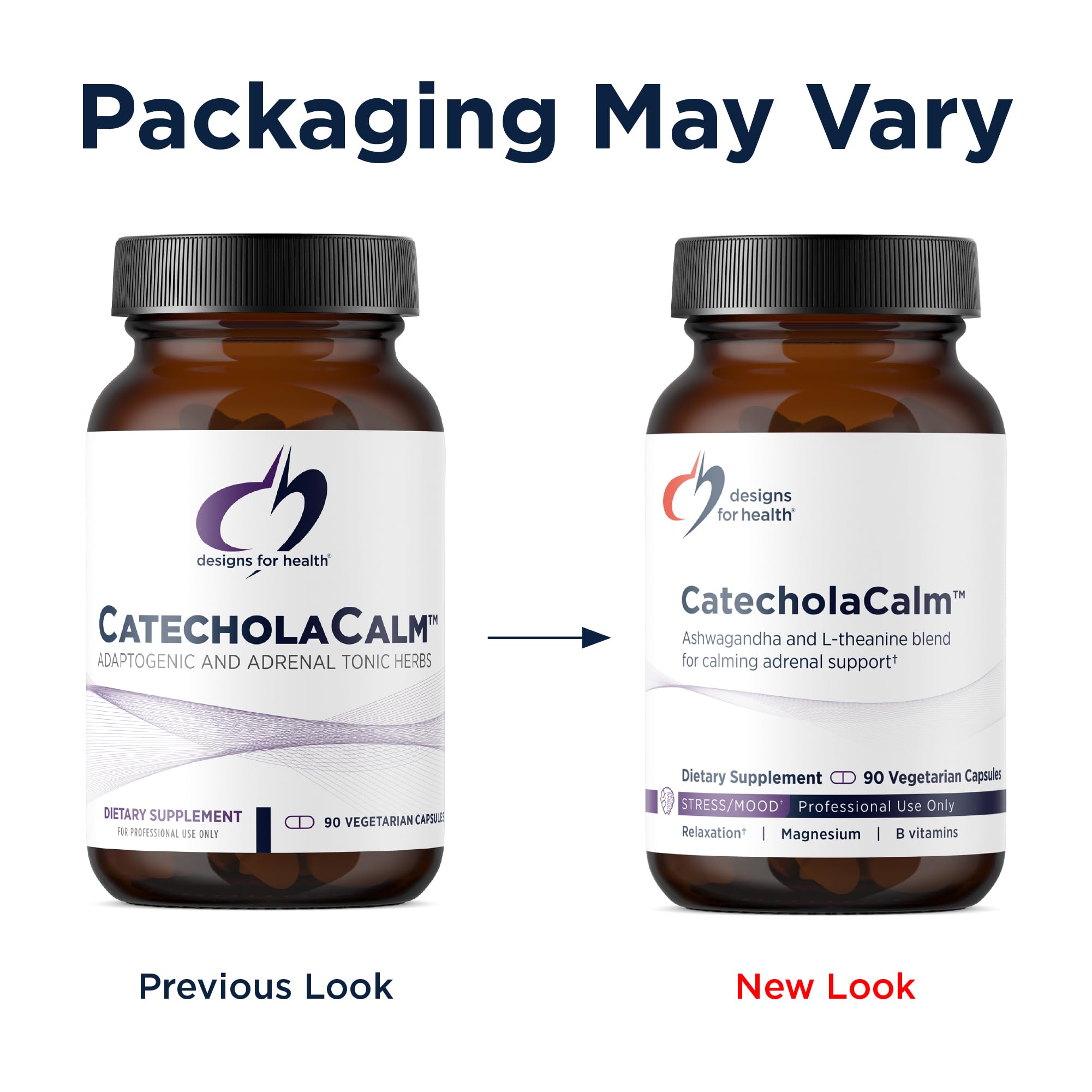 Designs for Health CatecholaCalm - Adaptogenic Herbs + Vitamins for Mood, Calm Support with L-Theanine, Passion Flower + Phosphatidylserine - Non-GMO Supplement (90 Capsules) Designs for Health uk supplements