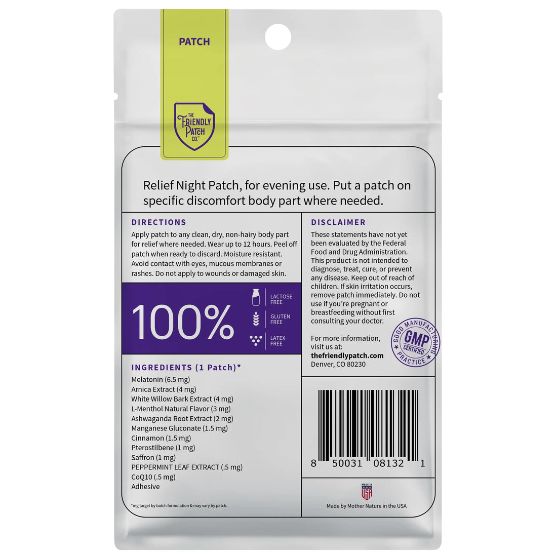 Relief Day & Night Patch Bundle - Arnica, White Willow Bark, Melatonin, Ashwagandha, Saffron & Peppermint for Soreness, Discomfort & Sleep Support for Women and Men - 16 Plant-Powered Patches The Friendly Patch CO. uk supplements