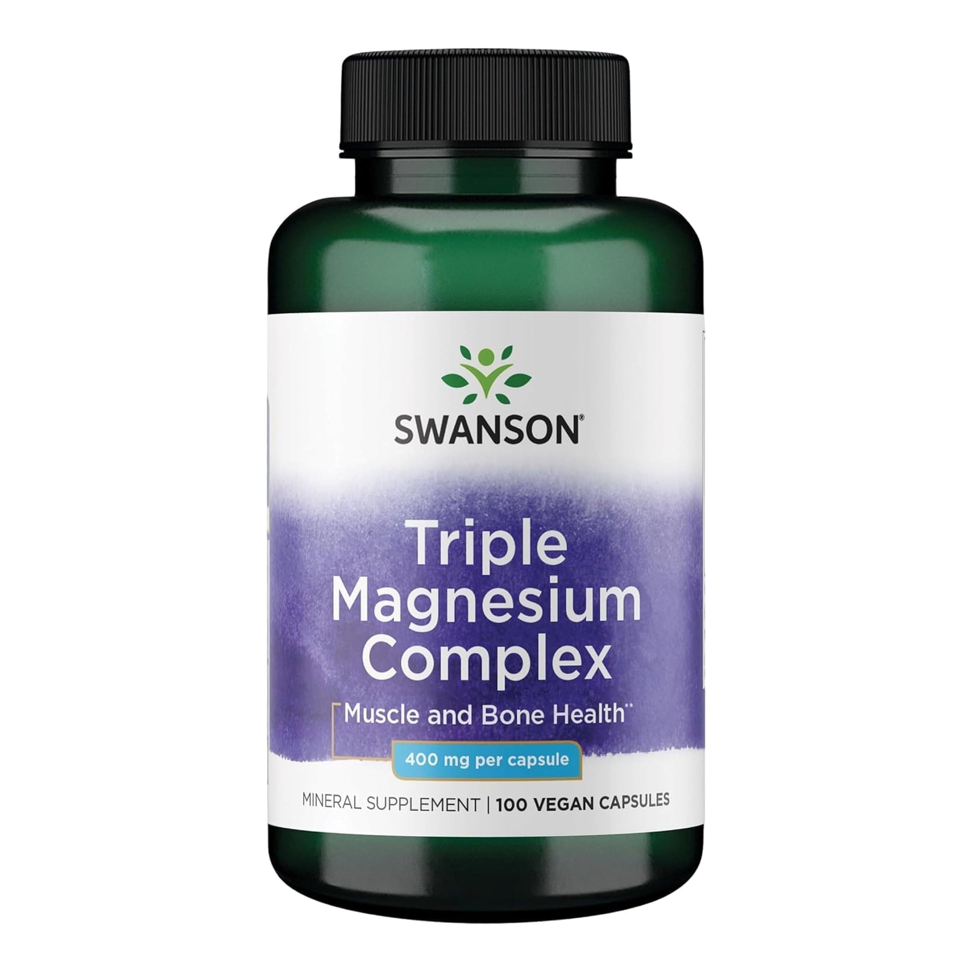 Swanson Triple Magnesium Complex - 100 Capsules, 400mg Each Swanson uk supplements
